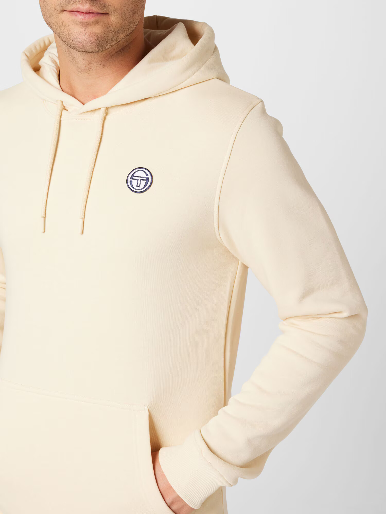 Sergio Tacchini Bluză de molton 'LORENZO' bej / negru / alb - Pled.ro