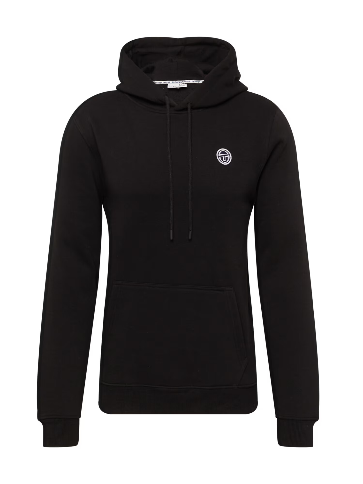 Sergio Tacchini Bluză de molton 'LORENZO' negru / alb - Pled.ro