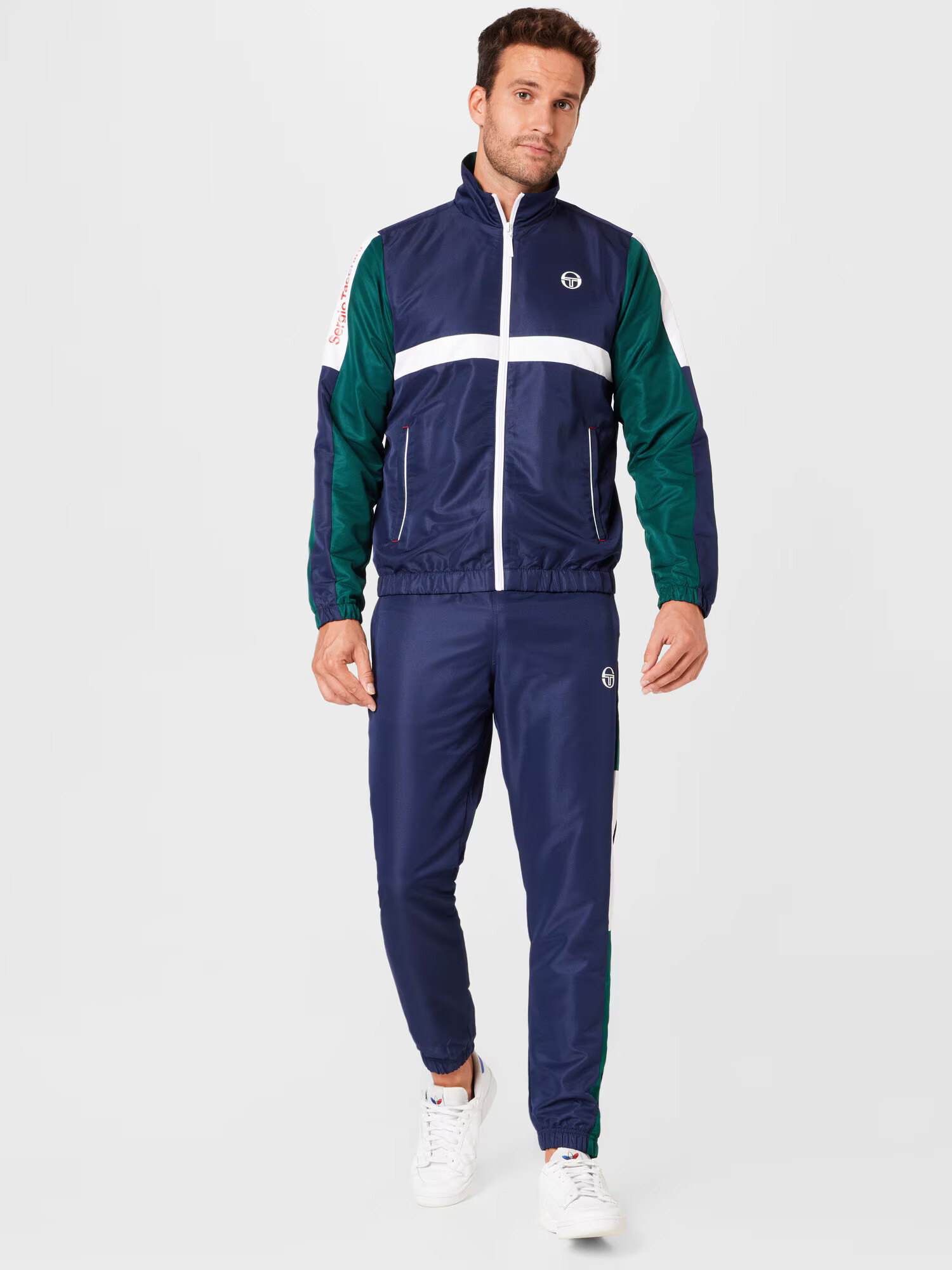 Sergio Tacchini Costum de trening 'Ginnico' bleumarin / verde / alb - Pled.ro