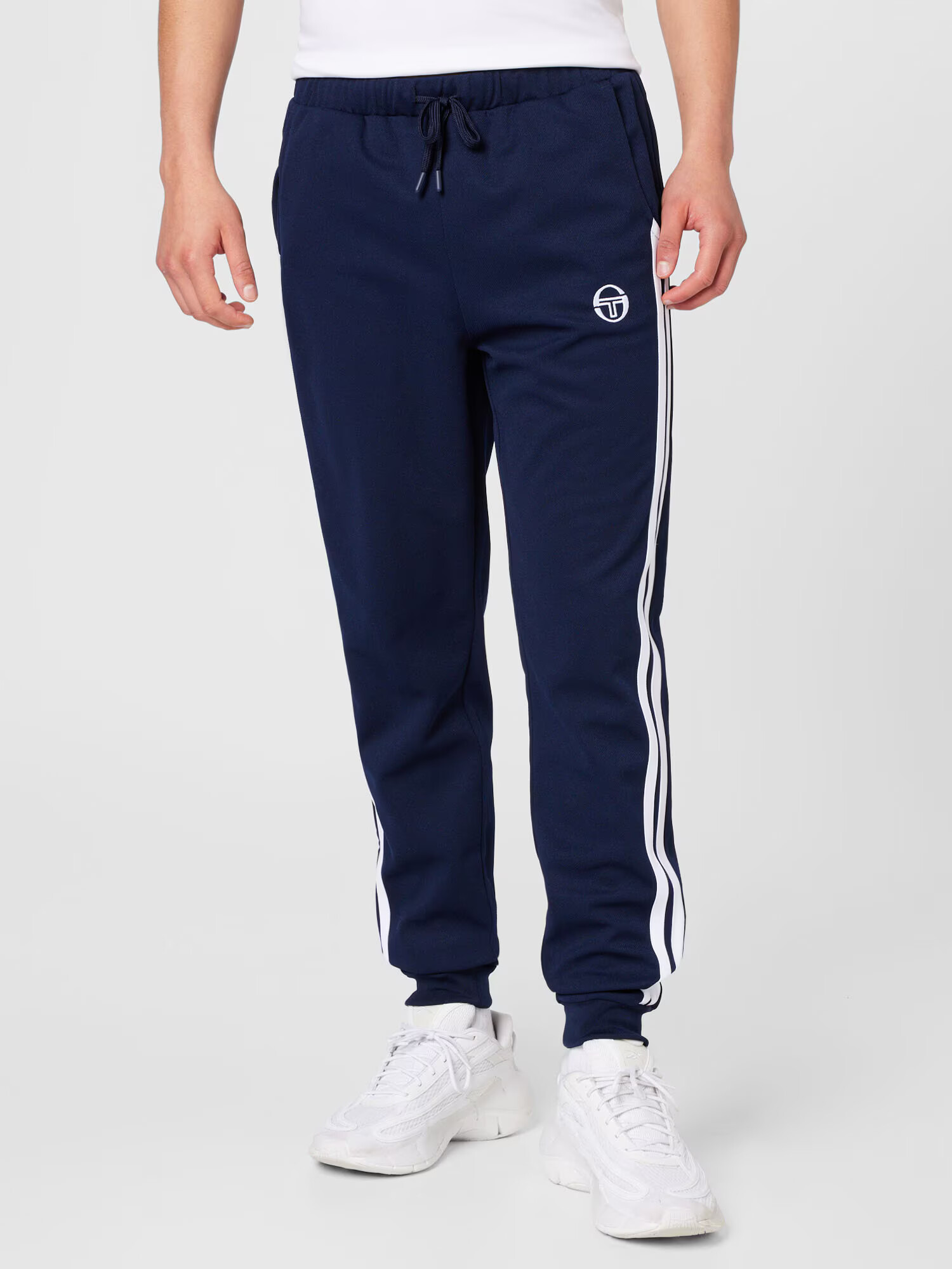 Sergio Tacchini Pantaloni sport 'New Damarindo' albastru noapte / alb - Pled.ro