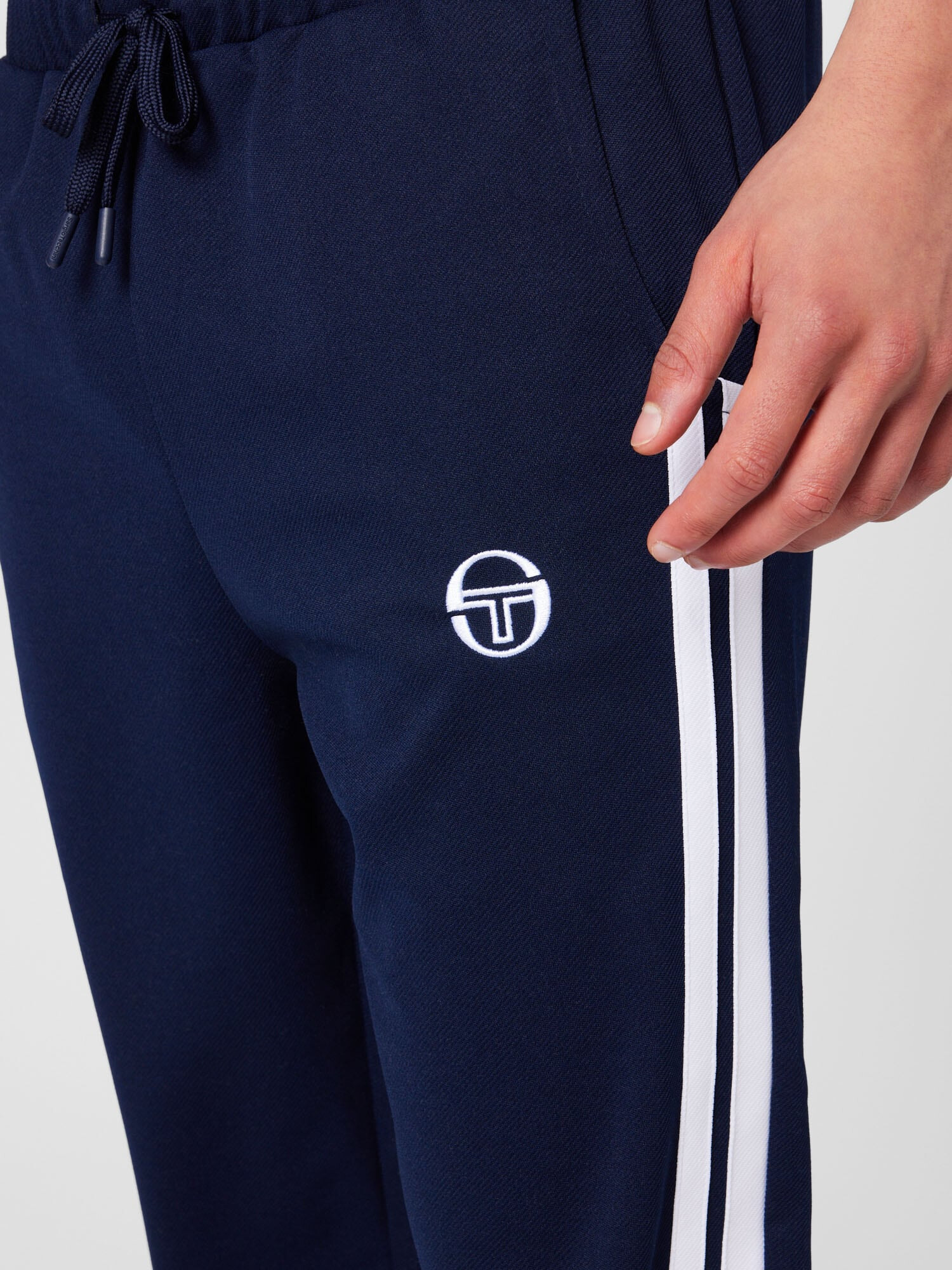 Sergio Tacchini Pantaloni sport 'New Damarindo' albastru noapte / alb - Pled.ro