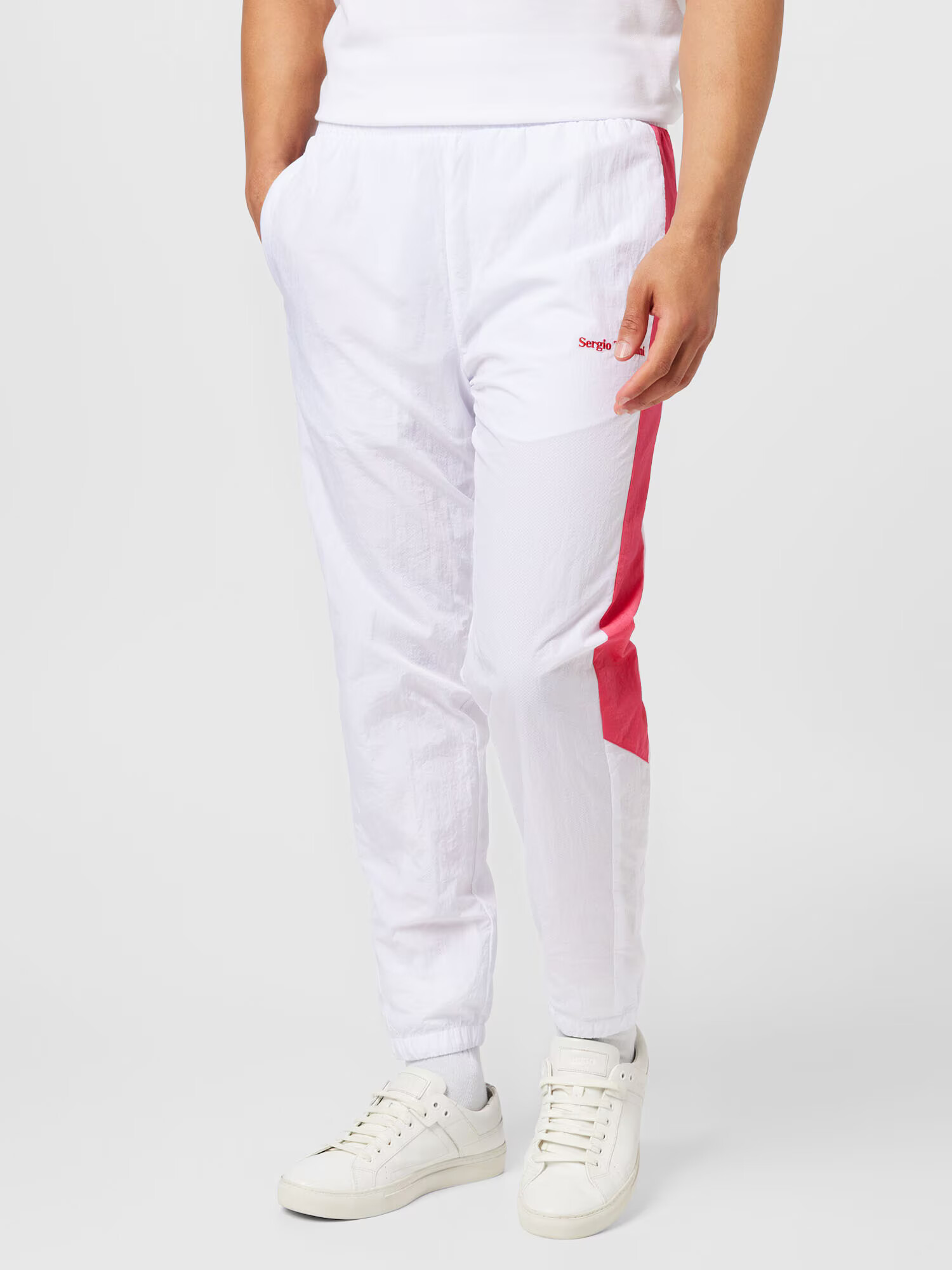 Sergio Tacchini Pantaloni sport 'ORTICA' roșu / alb - Pled.ro