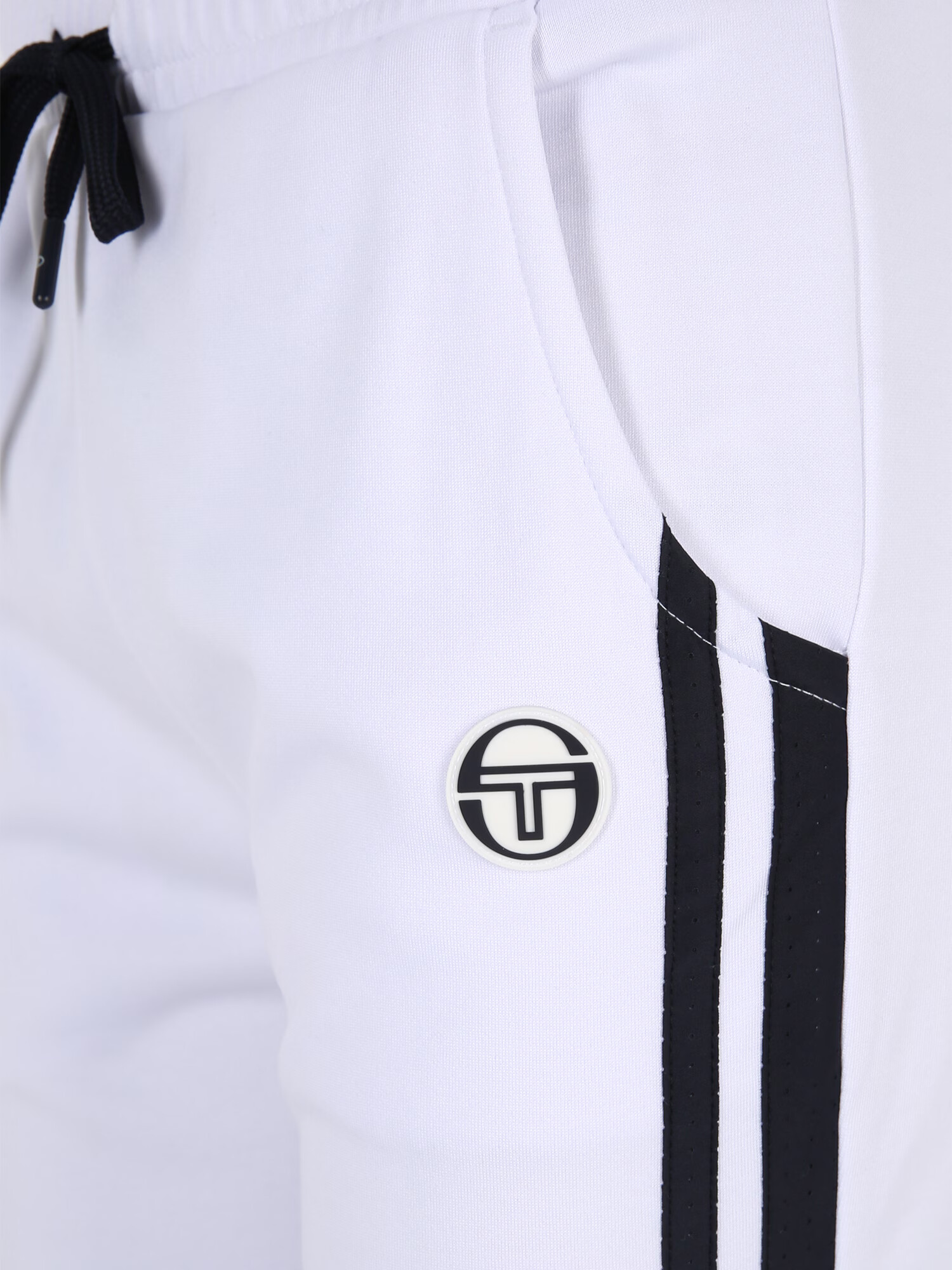 Sergio Tacchini Pantaloni sport 'YOUNG LINE' negru / alb - Pled.ro