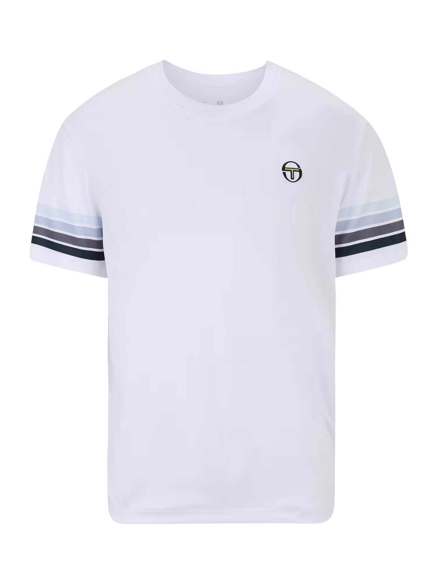 Sergio Tacchini Tricou funcțional 'CASORIA' albastru deschis / verde kiwi / mov închis / negru / alb - Pled.ro