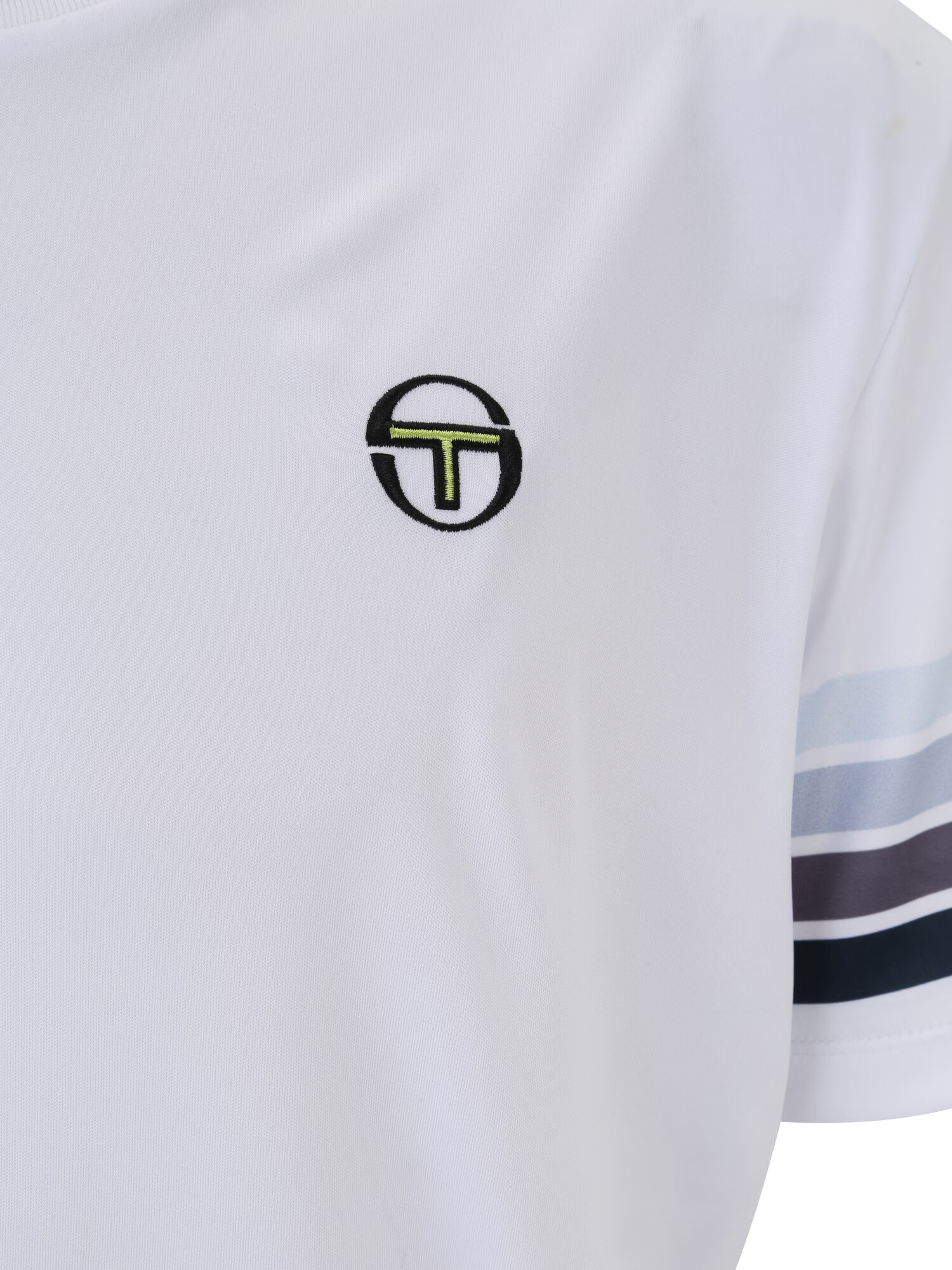 Sergio Tacchini Tricou funcțional 'CASORIA' albastru deschis / verde kiwi / mov închis / negru / alb - Pled.ro