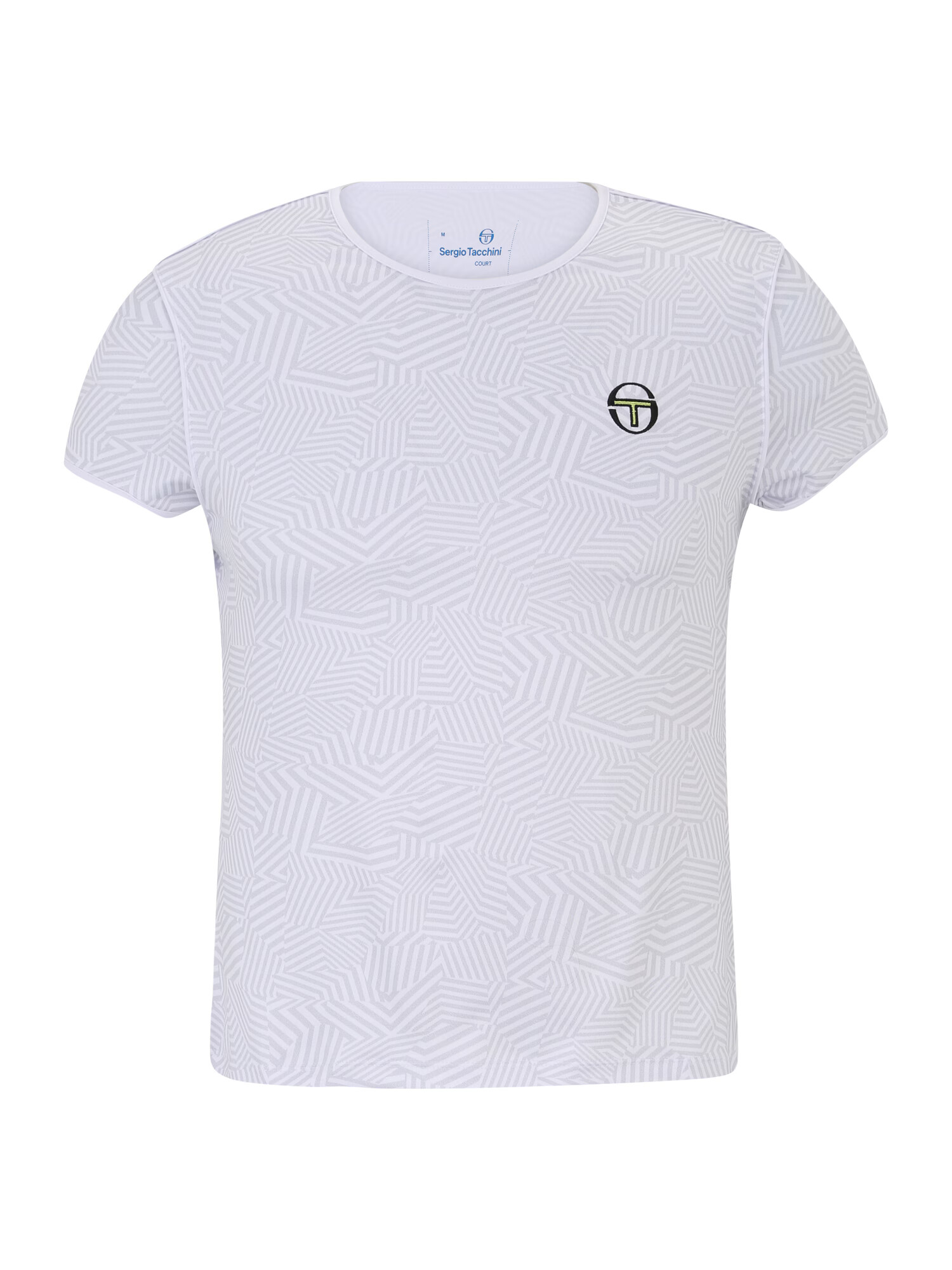 Sergio Tacchini Tricou funcțional 'DAZZLE' galben citron / gri / negru / alb - Pled.ro