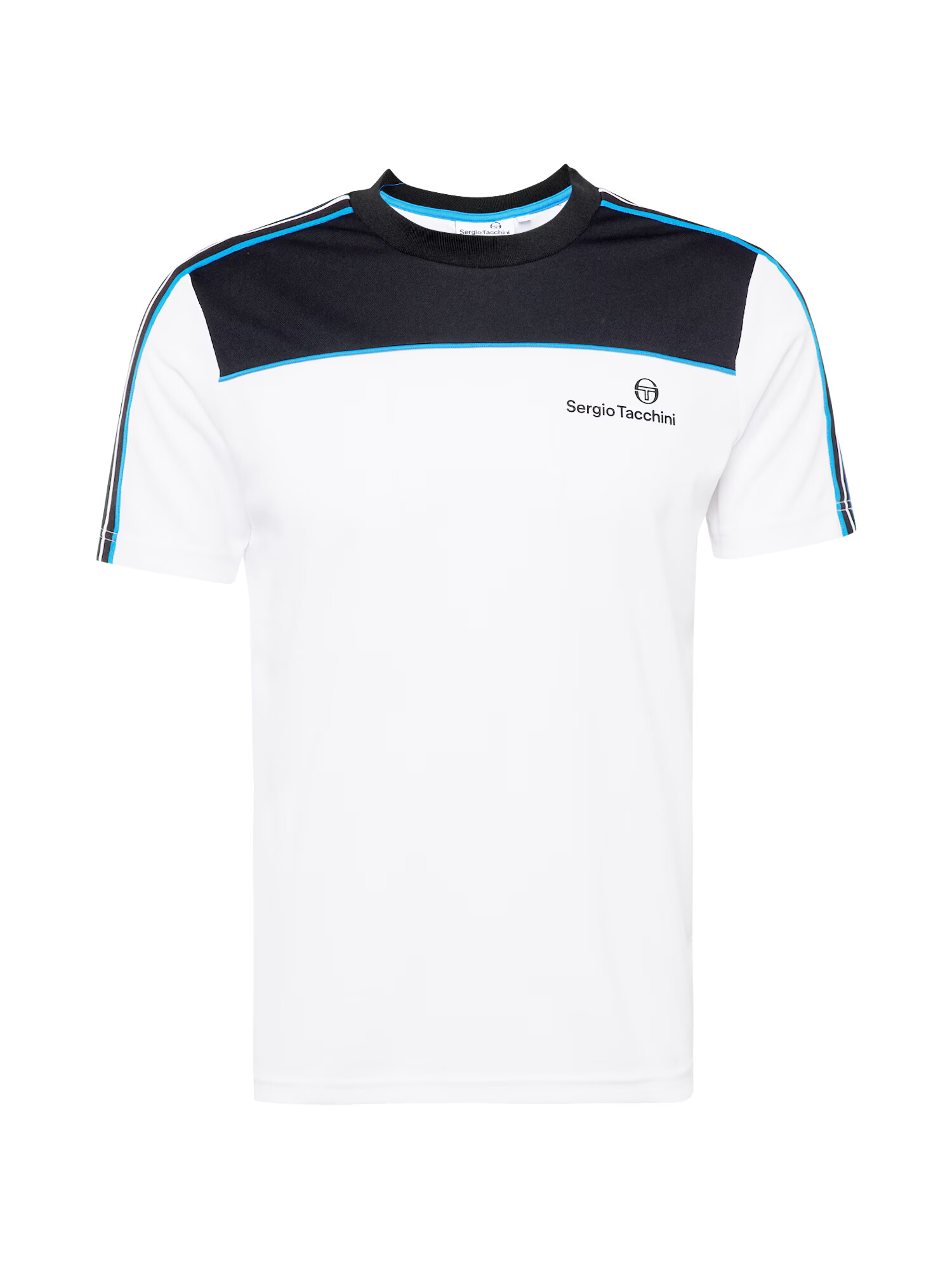 Sergio Tacchini Tricou funcțional 'LISTA' albastru deschis / negru / alb - Pled.ro