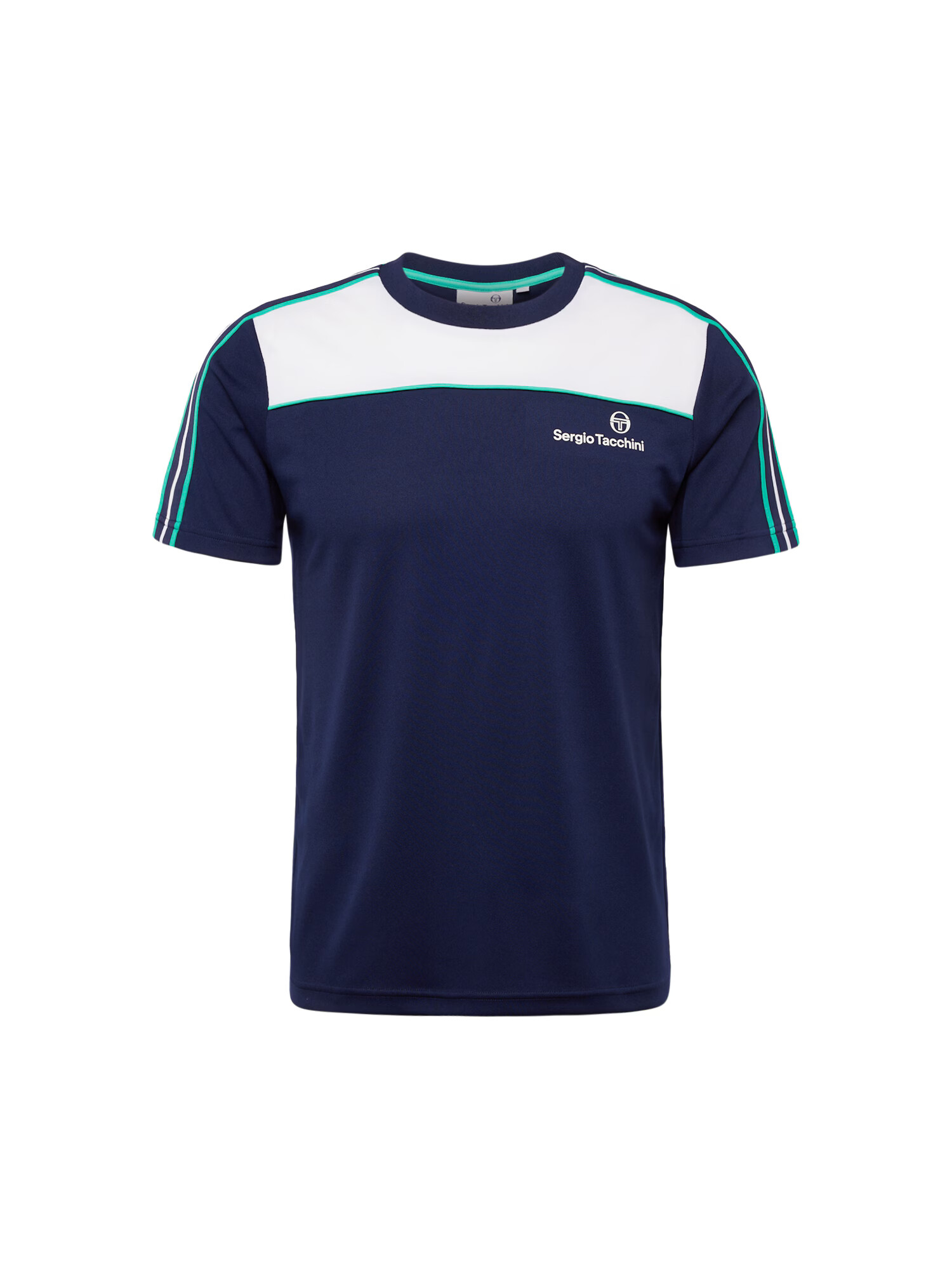 Sergio Tacchini Tricou funcțional 'LISTA' bleumarin / turcoaz / alb - Pled.ro