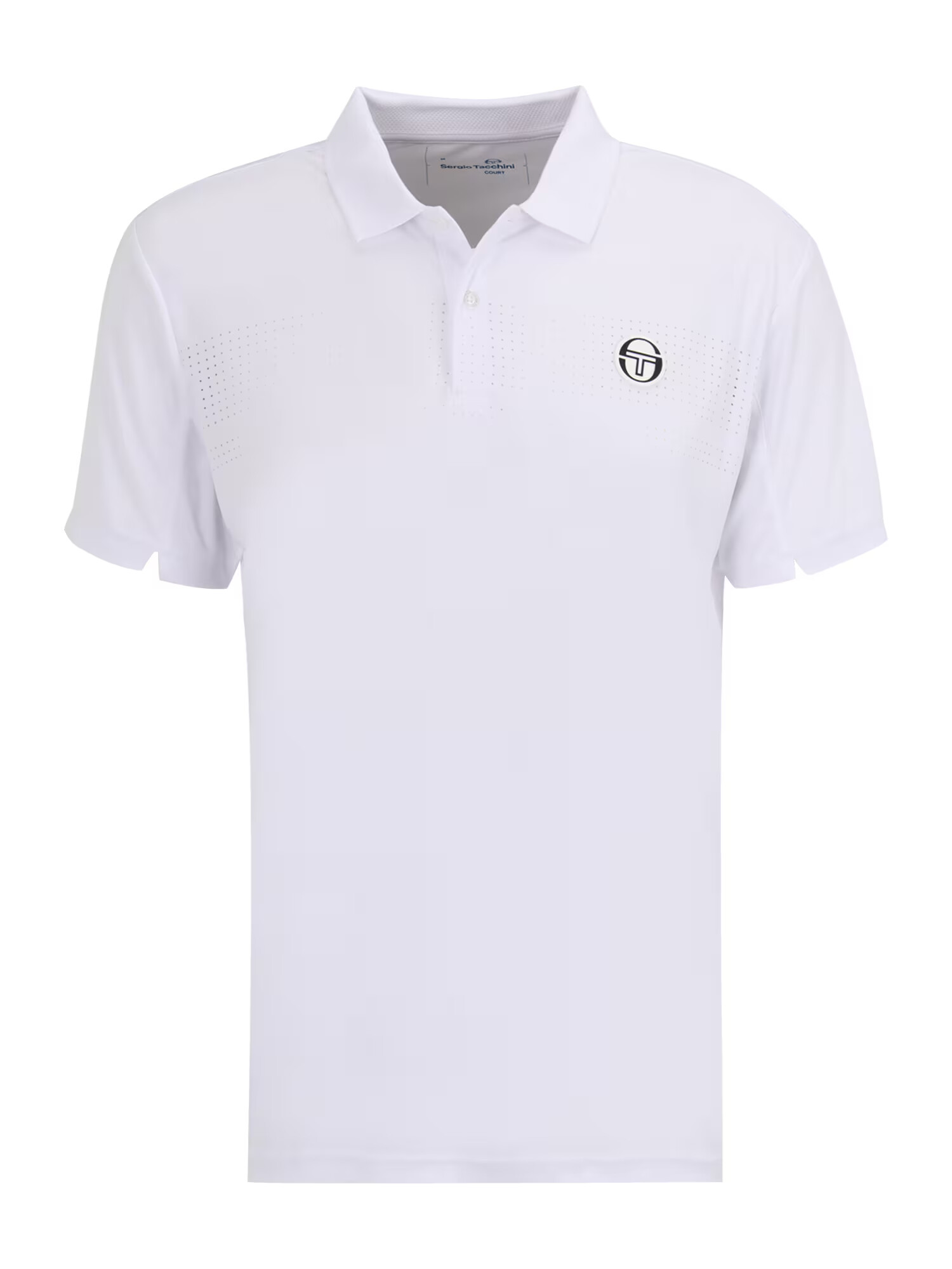 Sergio Tacchini Tricou funcțional negru / alb - Pled.ro