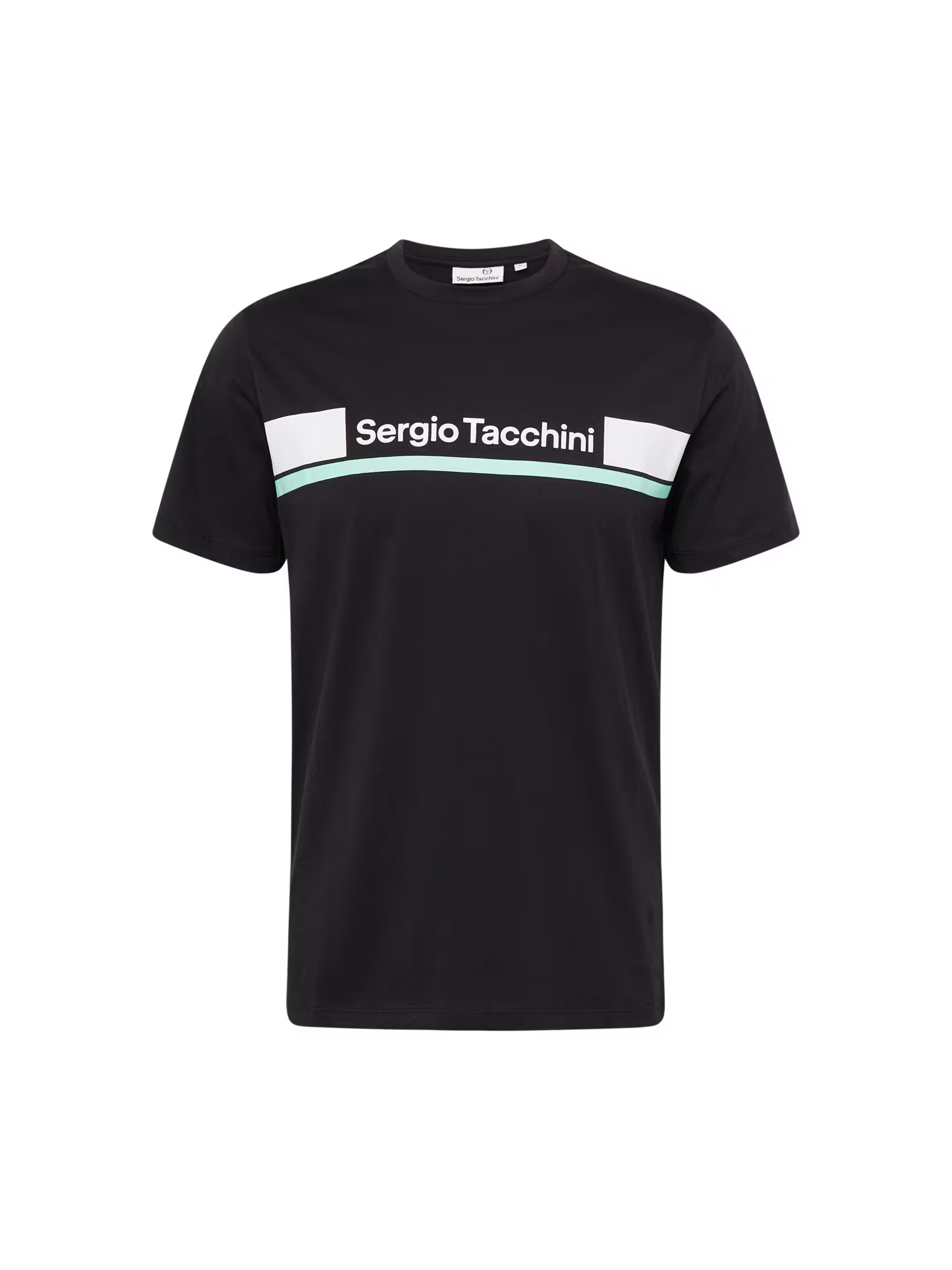 Sergio Tacchini Tricou 'JARED' albastru deschis / negru / alb - Pled.ro