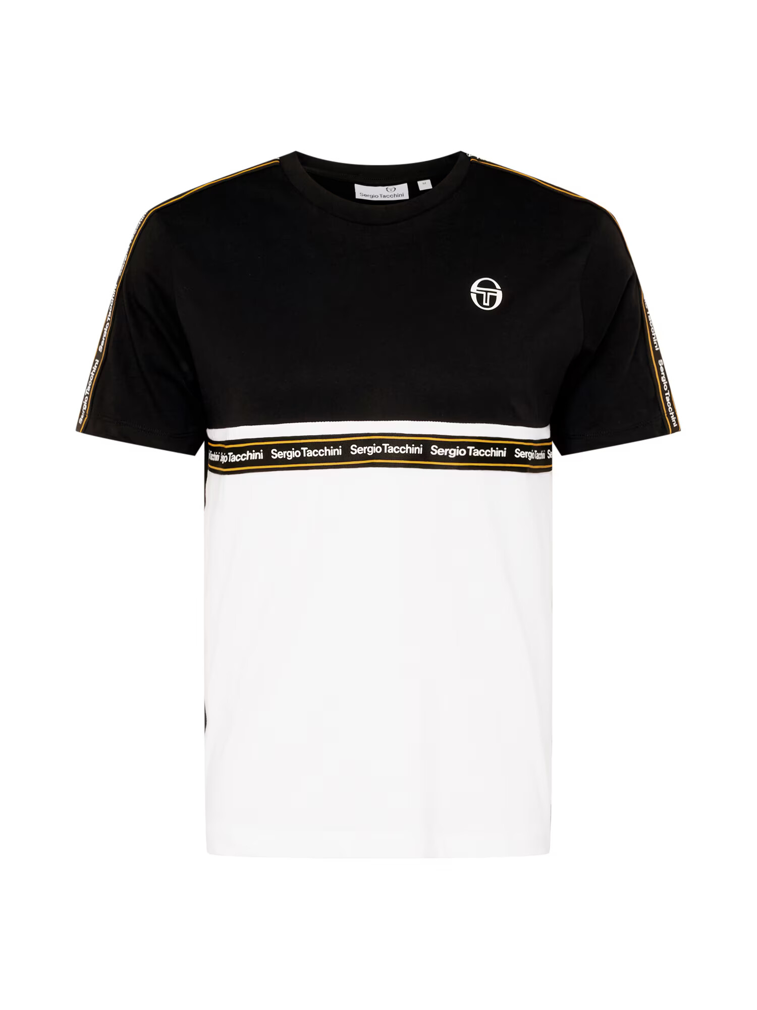 Sergio Tacchini Tricou 'MERIDIANO' galben auriu / negru / alb - Pled.ro