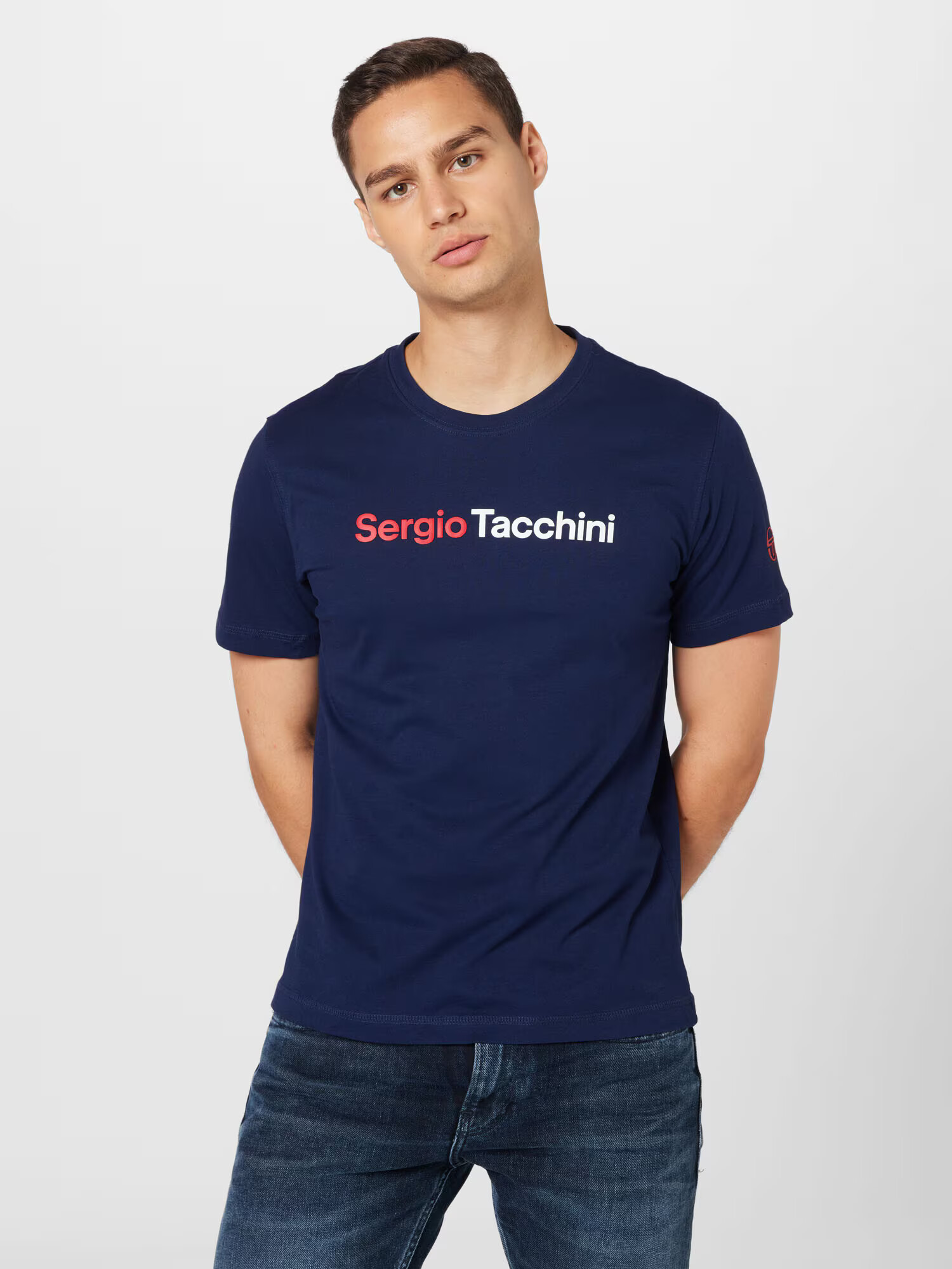 Sergio Tacchini Tricou 'ROBIN' bleumarin / roșu / alb - Pled.ro