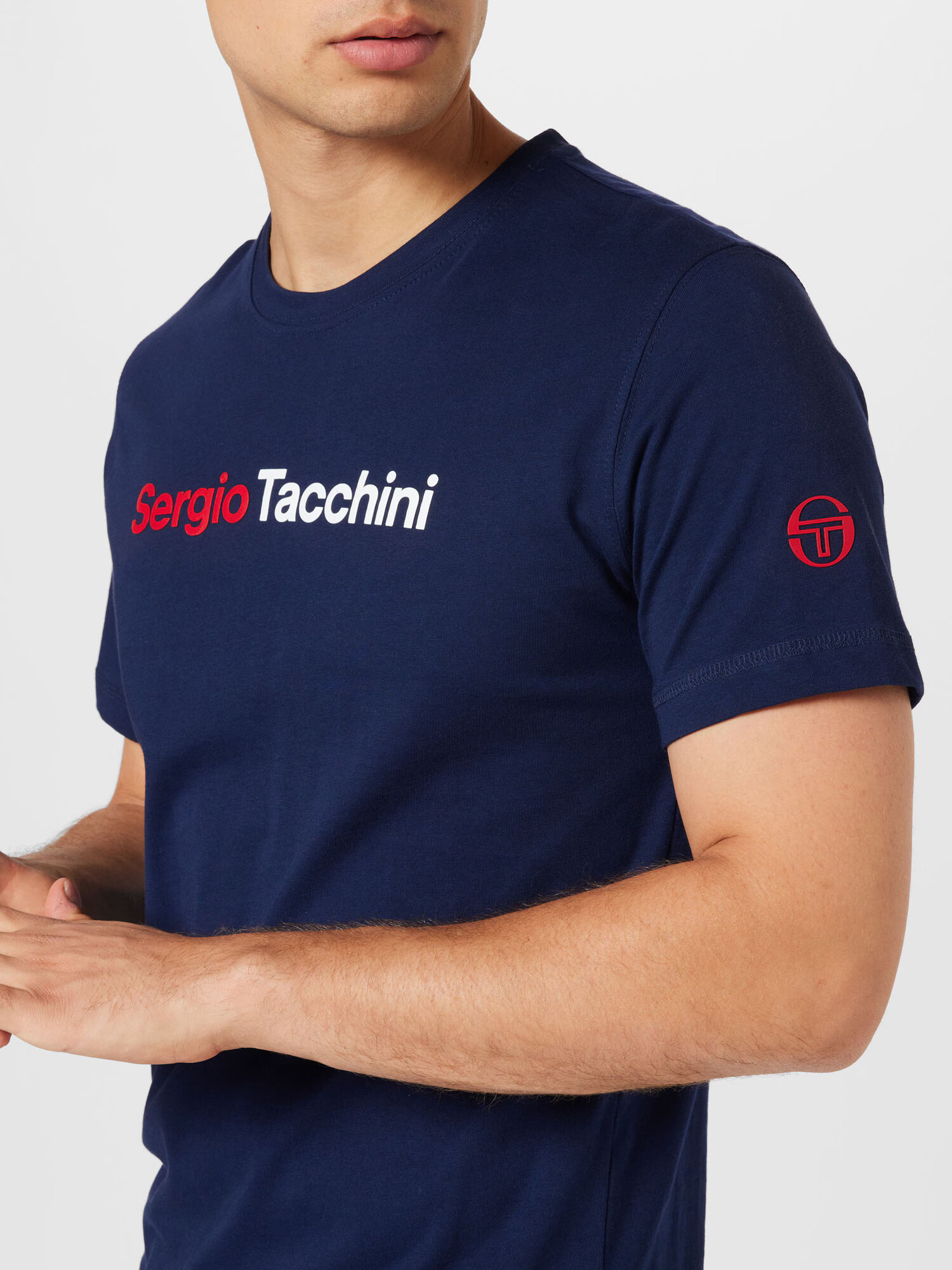 Sergio Tacchini Tricou 'ROBIN' bleumarin / roșu / alb - Pled.ro