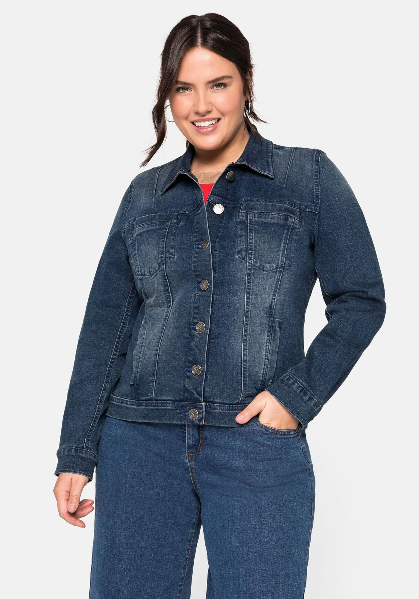 SHEEGO Geacă de primăvară-toamnă albastru denim - Pled.ro