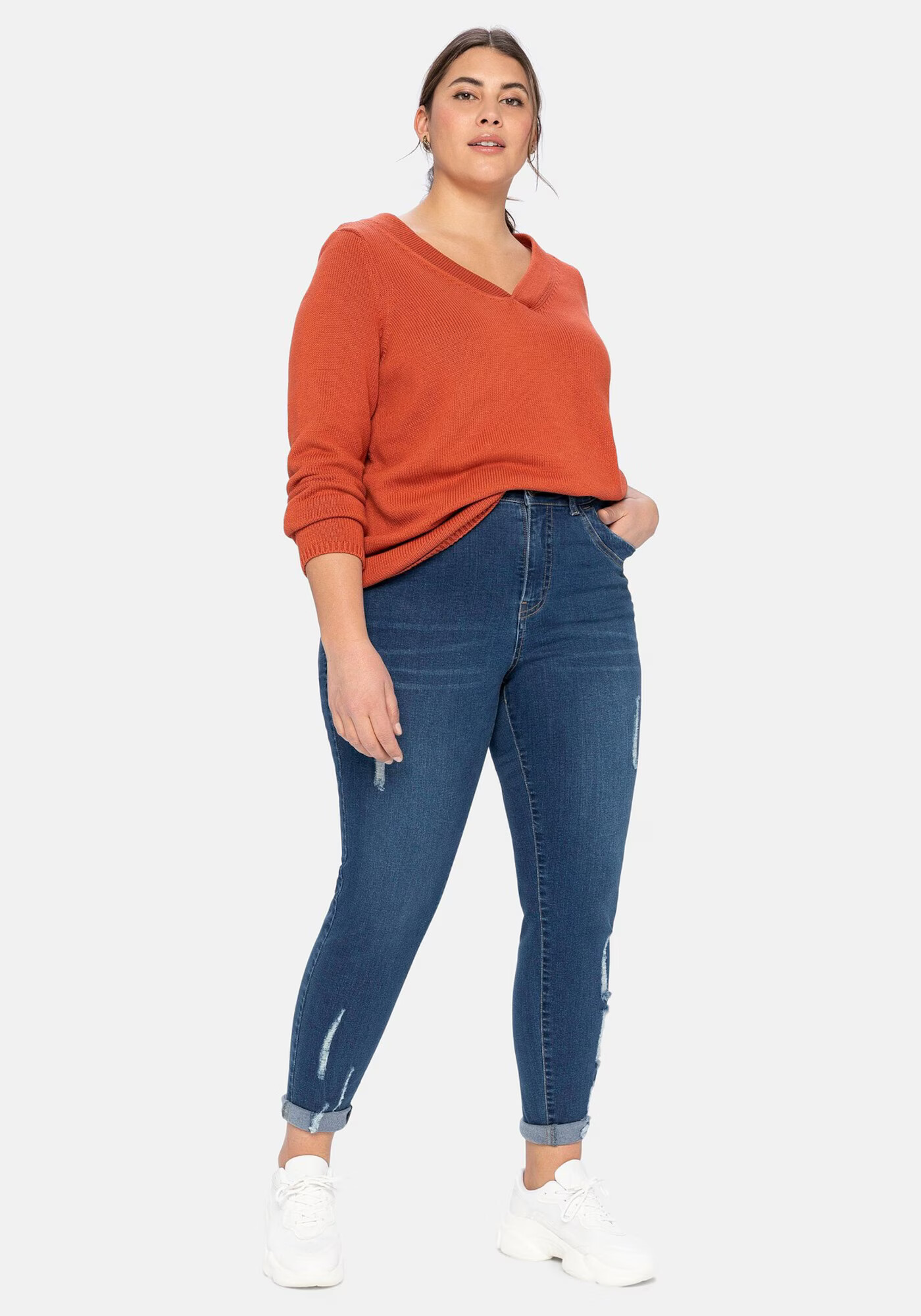 SHEEGO Jeans albastru / maro - Pled.ro