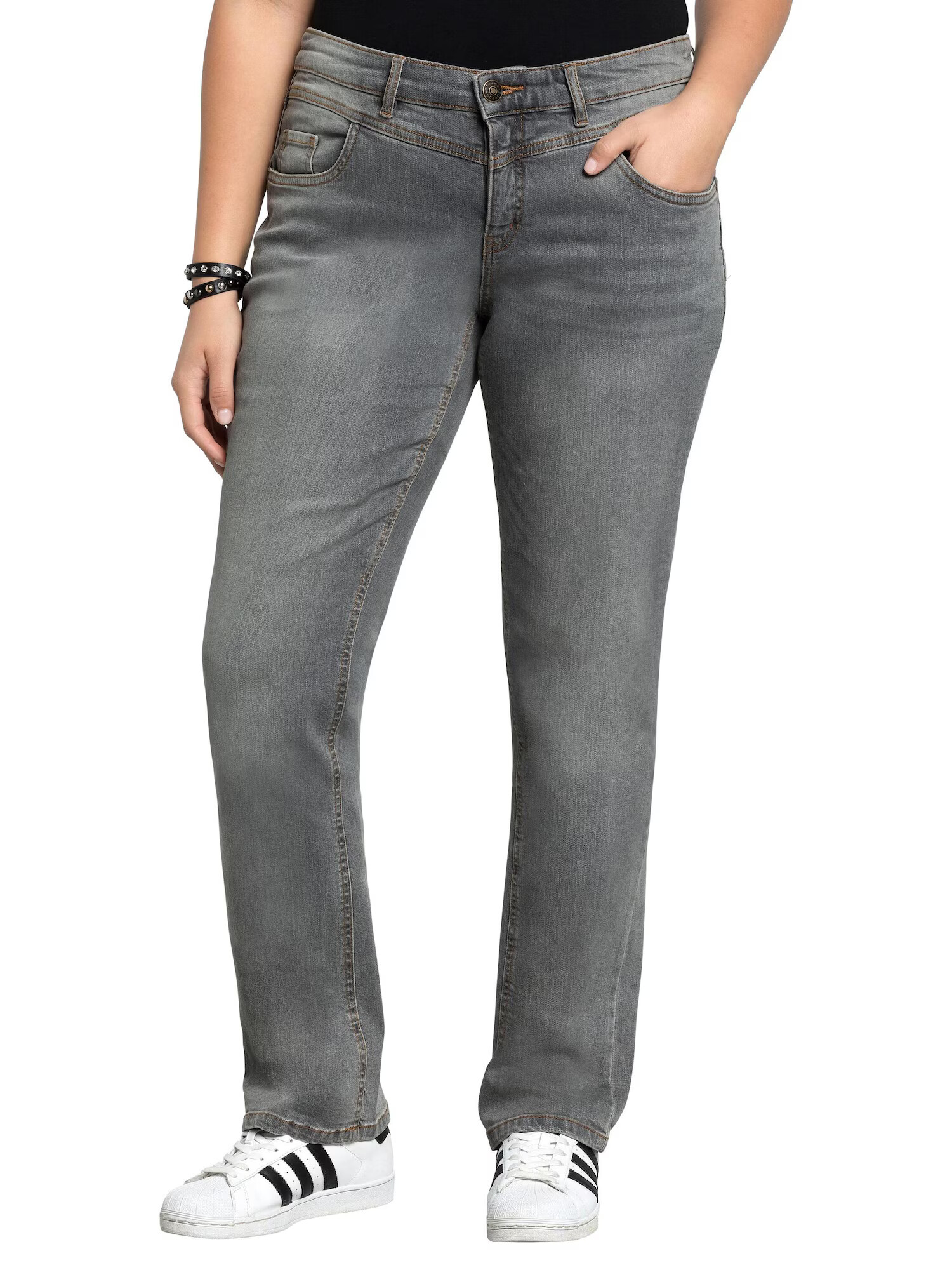 SHEEGO Jeans gri denim - Pled.ro