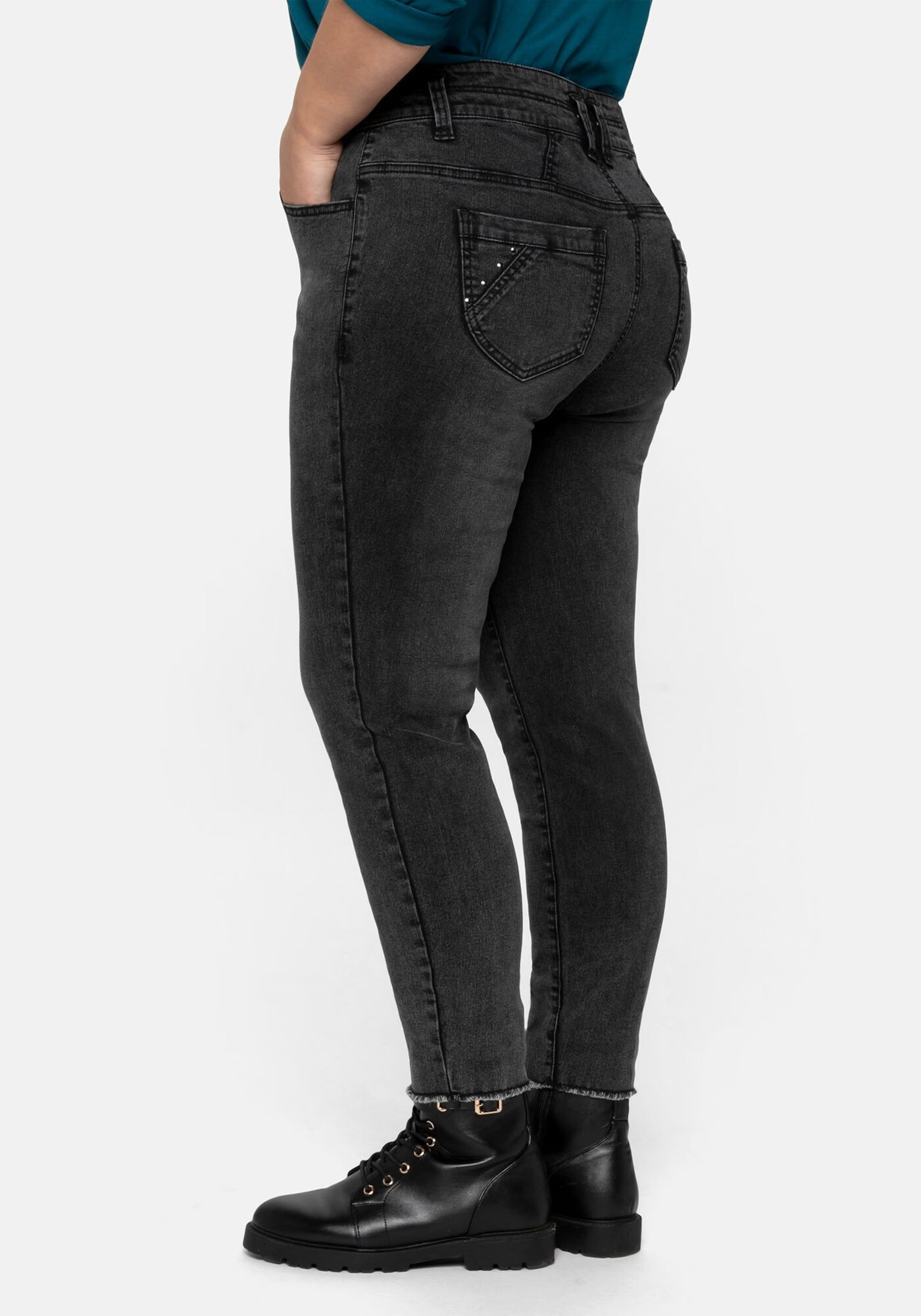 SHEEGO Jeans negru - Pled.ro