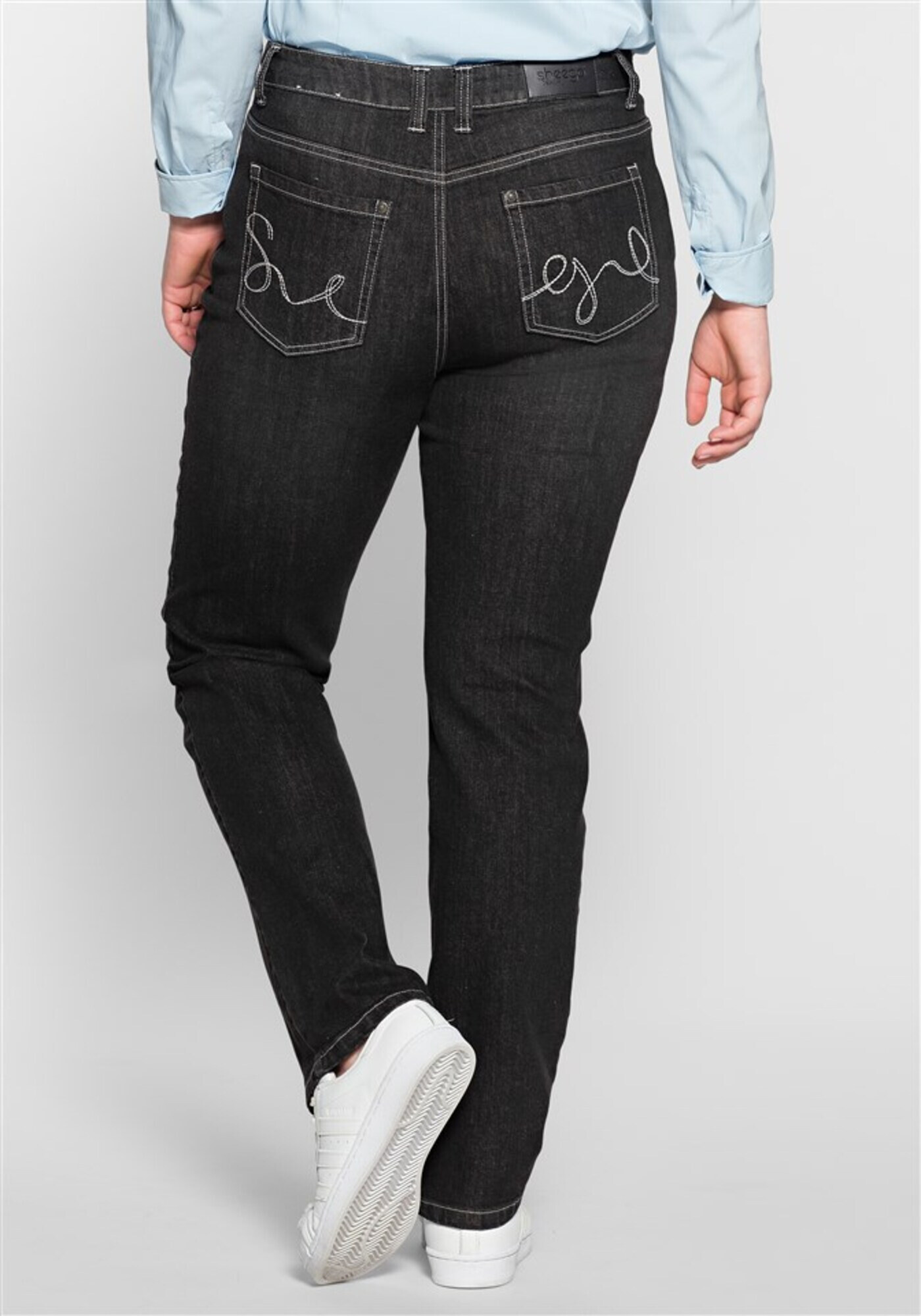 SHEEGO Jeans negru denim - Pled.ro