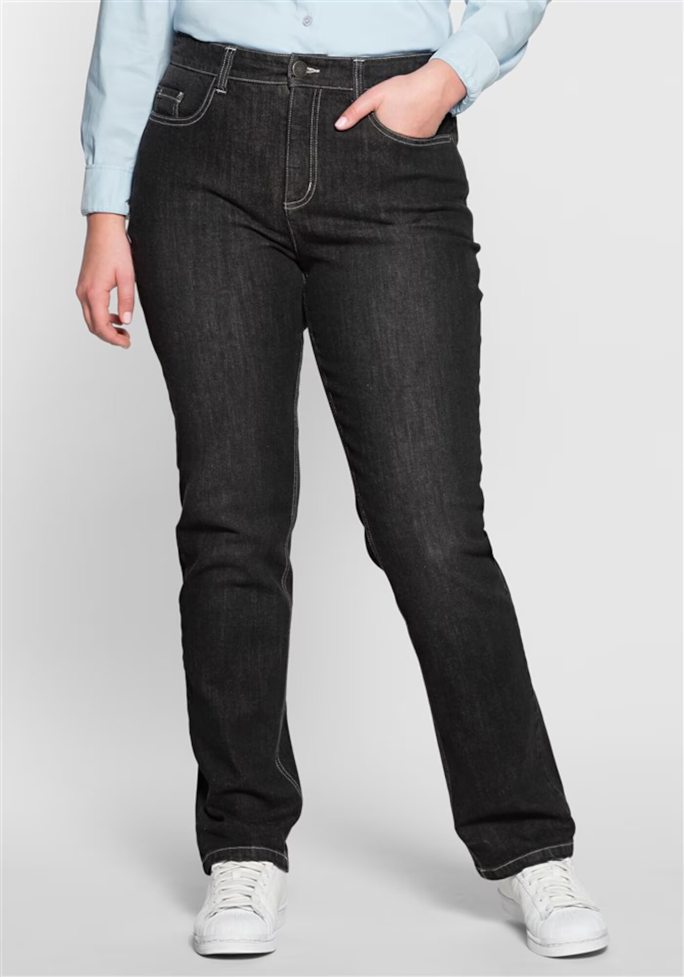 SHEEGO Jeans negru denim - Pled.ro