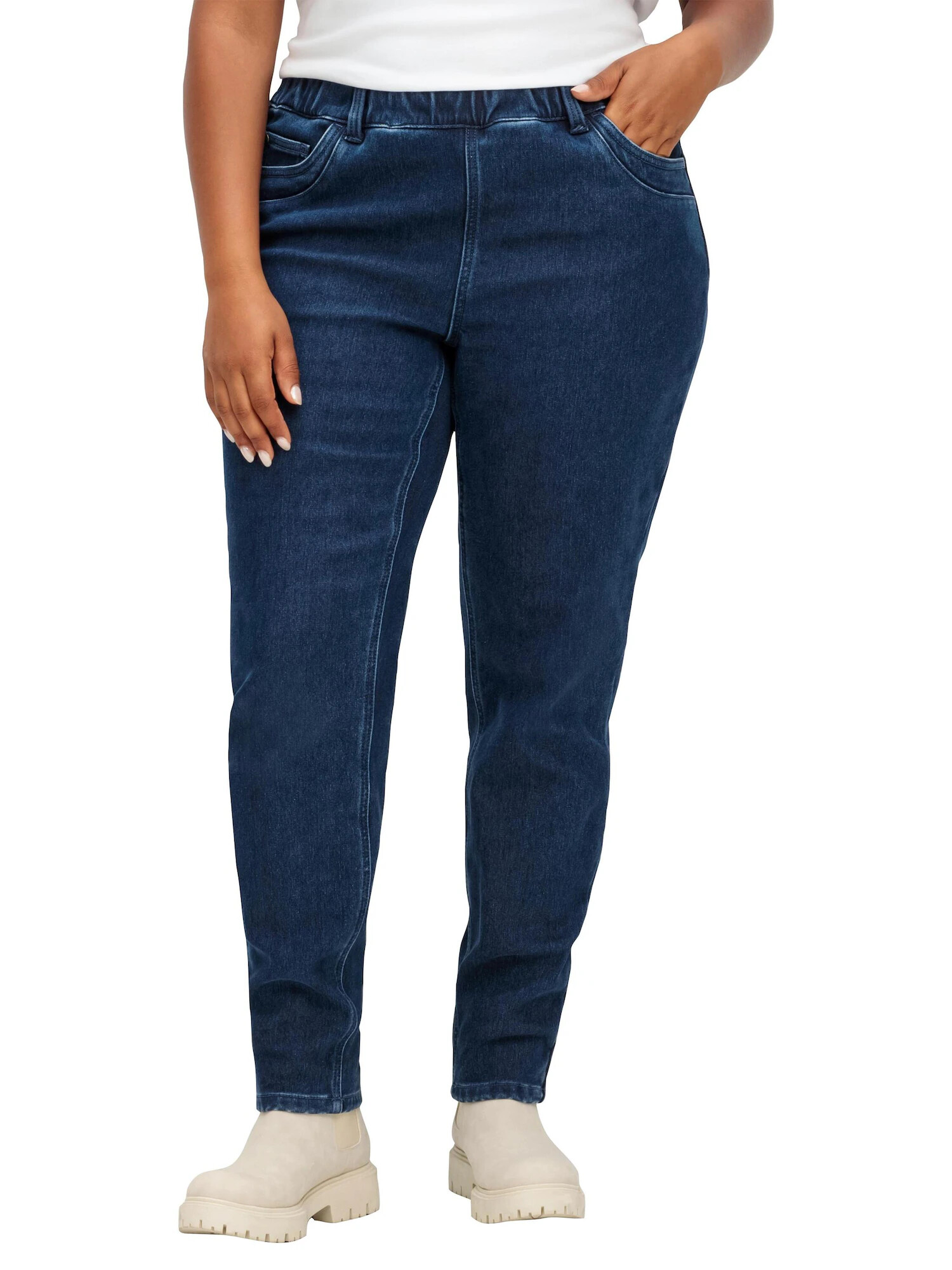 SHEEGO Jeggings albastru denim - Pled.ro