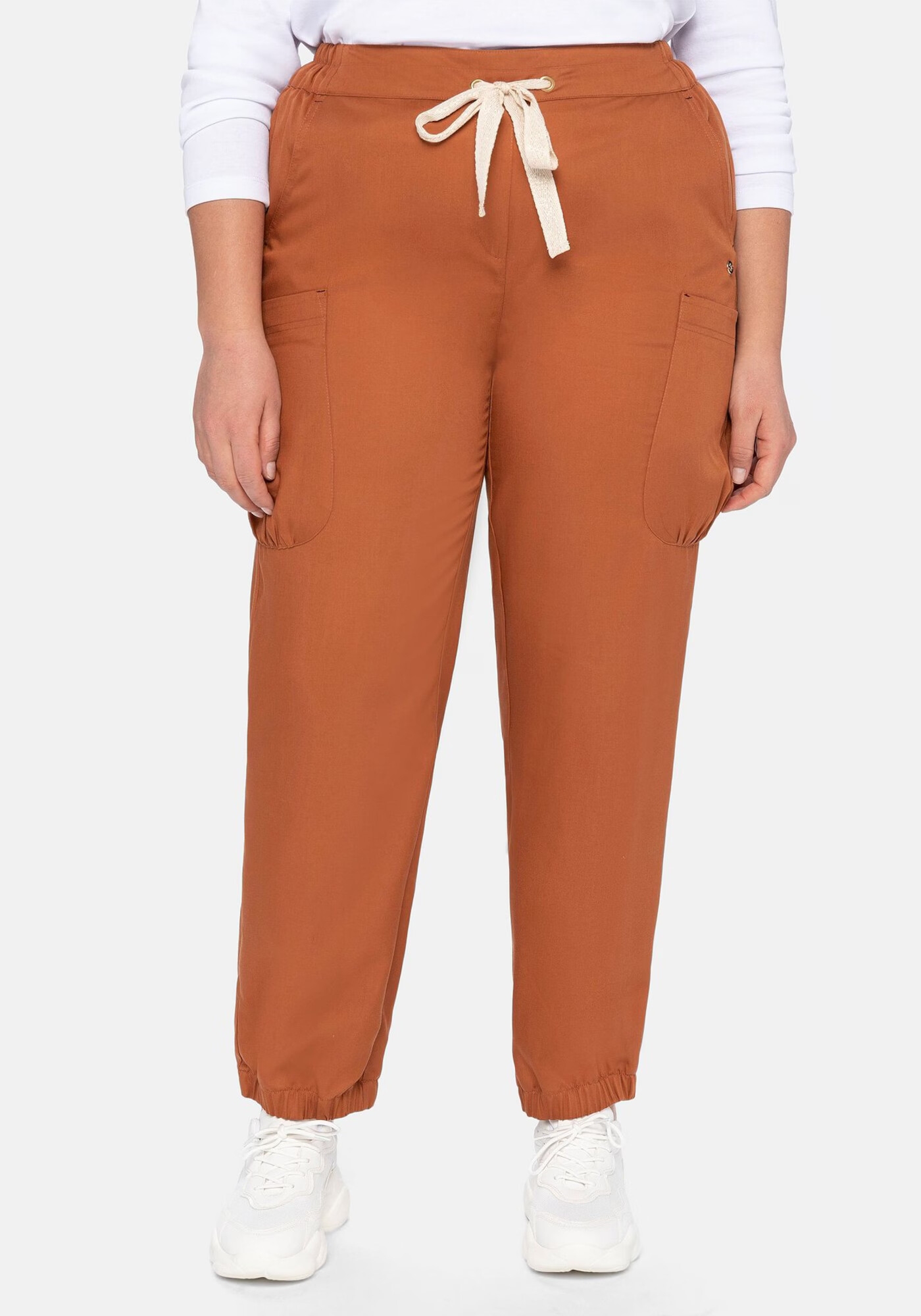 SHEEGO Pantaloni cu buzunare maro caramel - Pled.ro