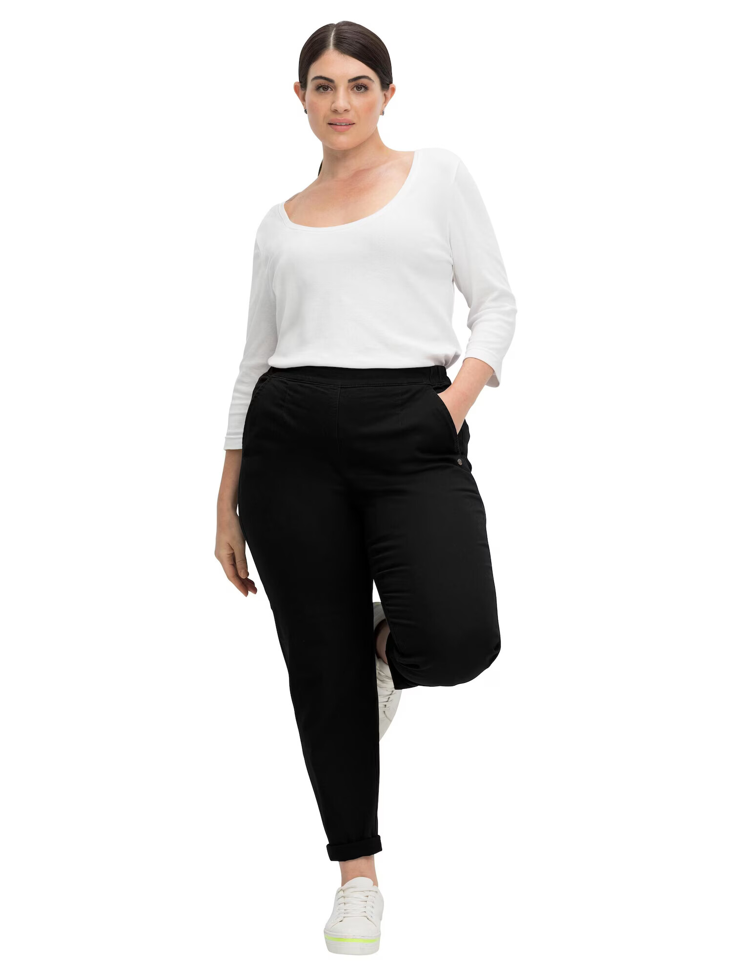 SHEEGO Pantaloni eleganți negru - Pled.ro