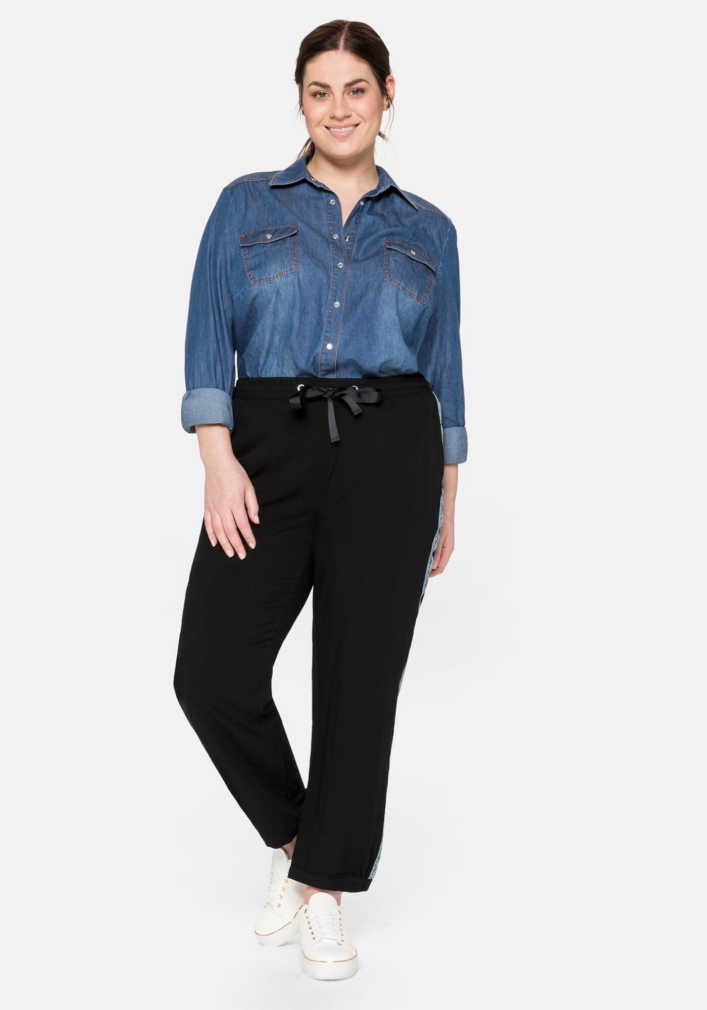 SHEEGO Pantaloni negru - Pled.ro