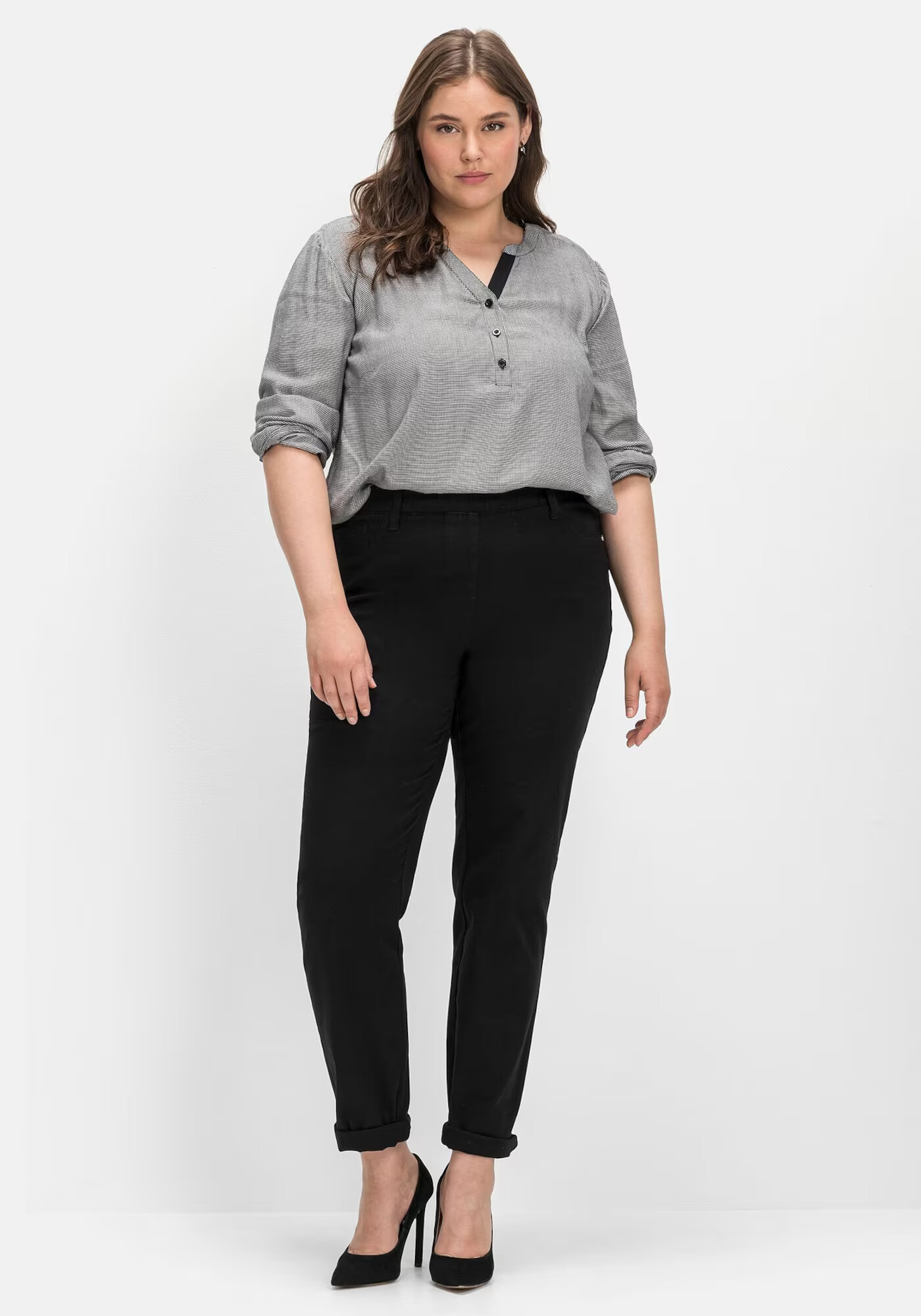 SHEEGO Pantaloni negru - Pled.ro