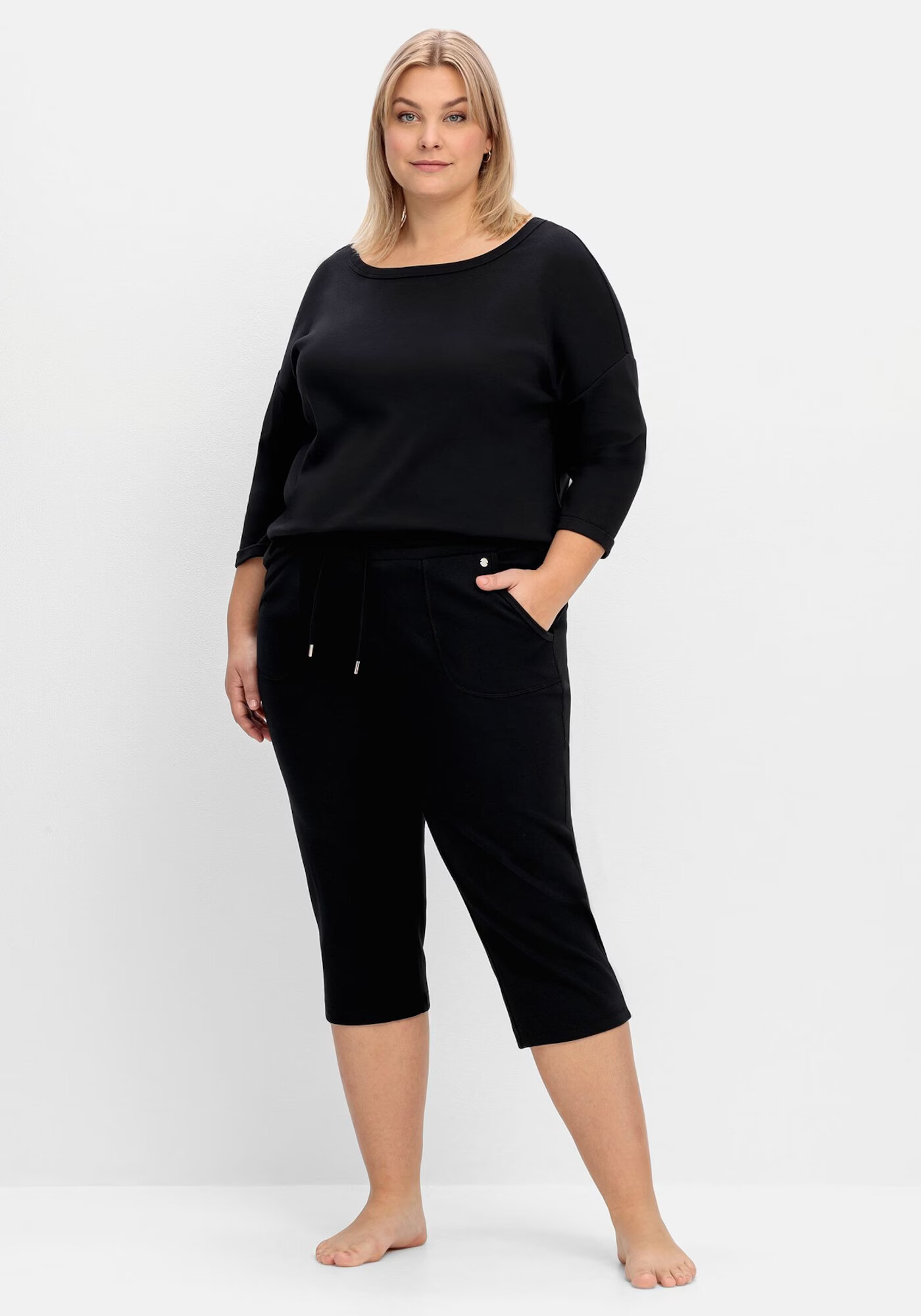 SHEEGO Pantaloni negru - Pled.ro