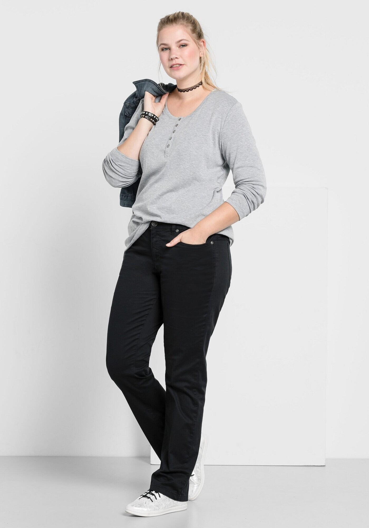 SHEEGO Pantaloni negru - Pled.ro