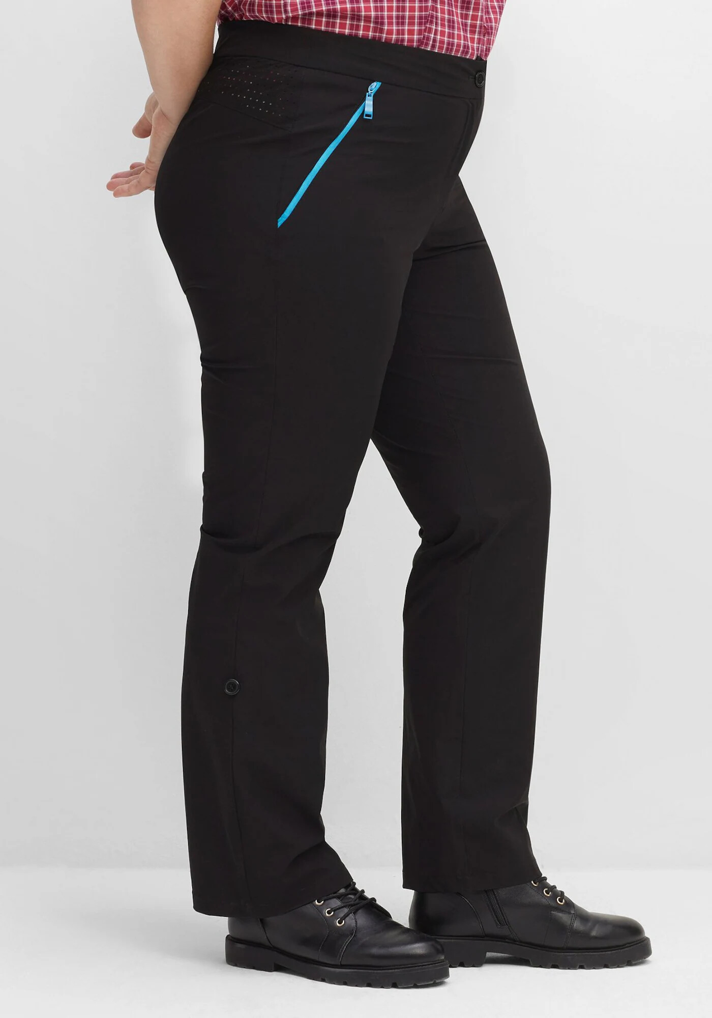 SHEEGO Pantaloni outdoor azur / negru - Pled.ro