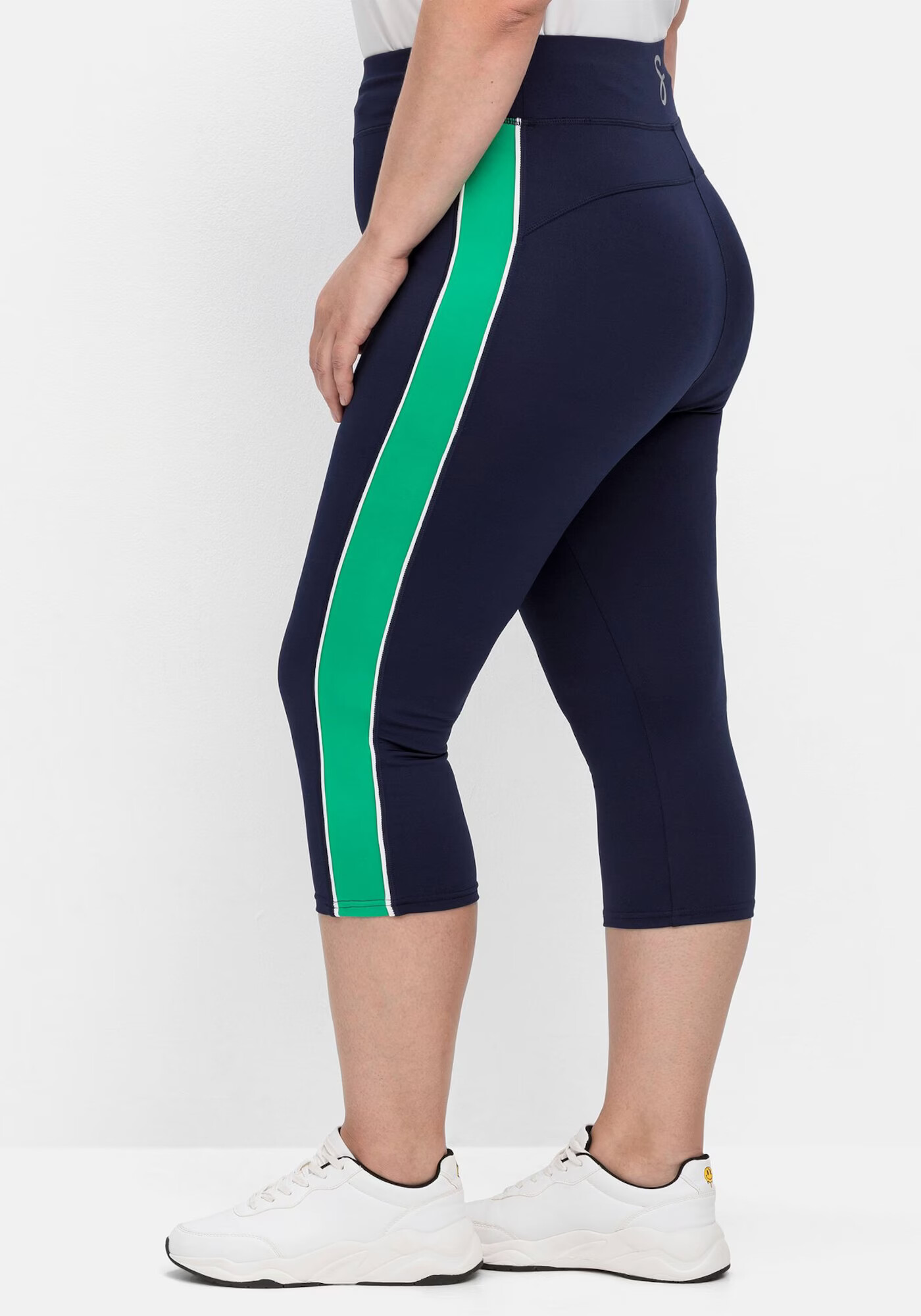 SHEEGO Pantaloni sport albastru marin / verde / argintiu / alb - Pled.ro