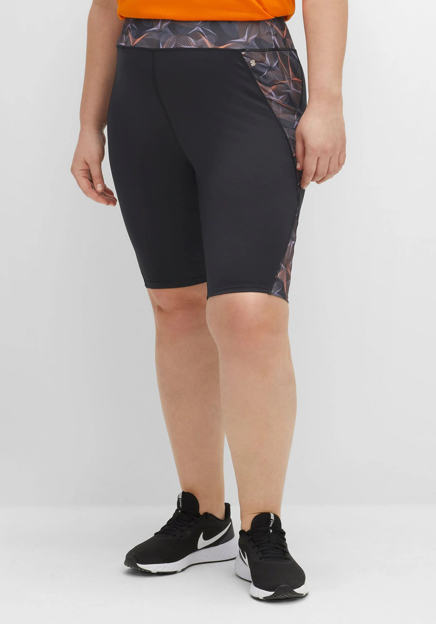 SHEEGO Pantaloni sport portocaliu / negru / alb - Pled.ro