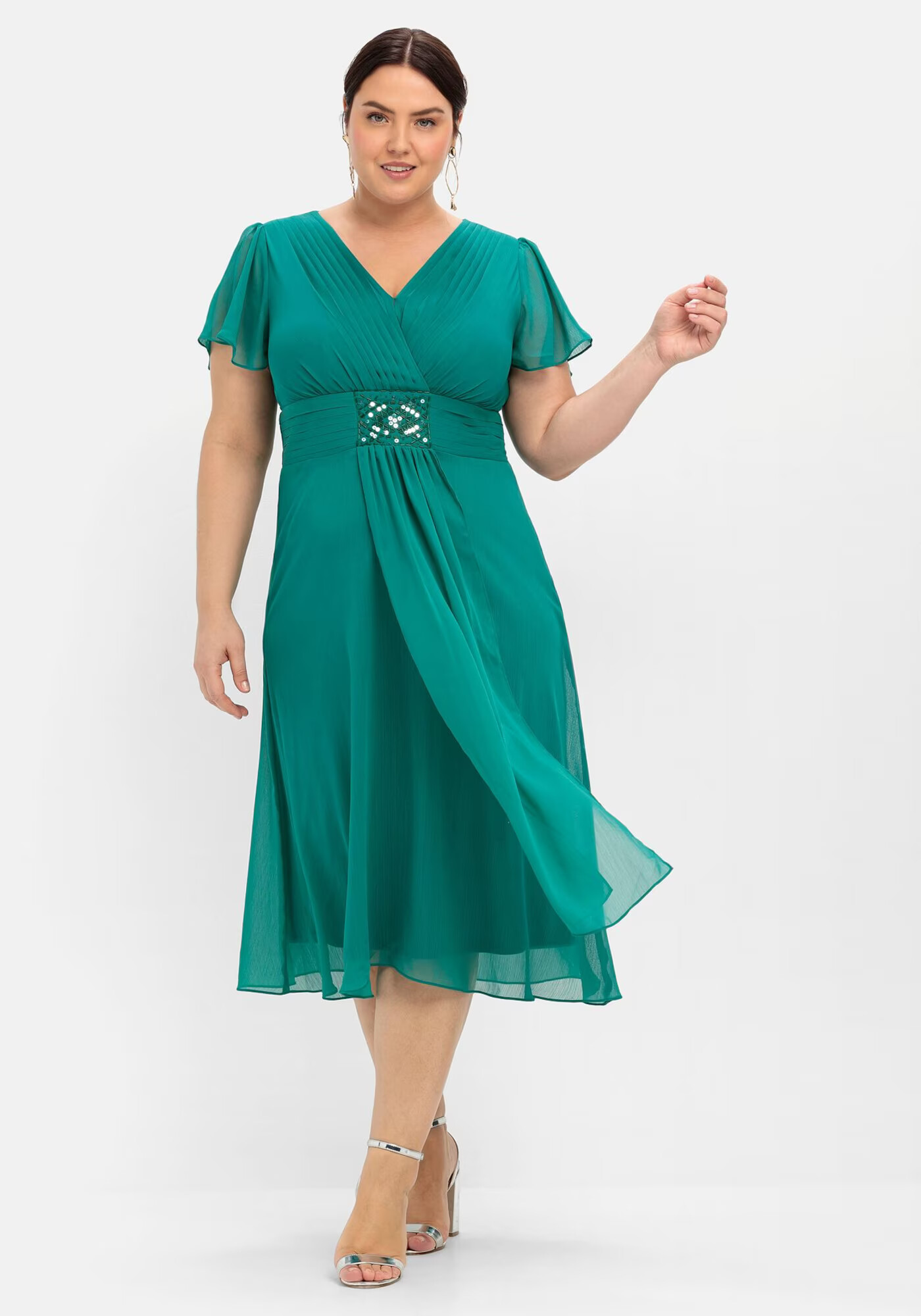 SHEEGO Rochie de cocktail verde jad - Pled.ro