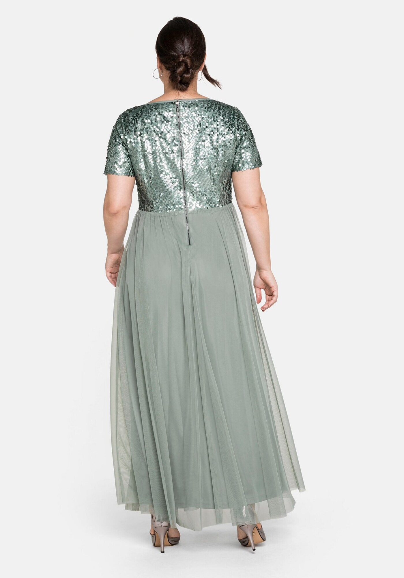 SHEEGO Rochie de seară verde pastel / verde închis - Pled.ro