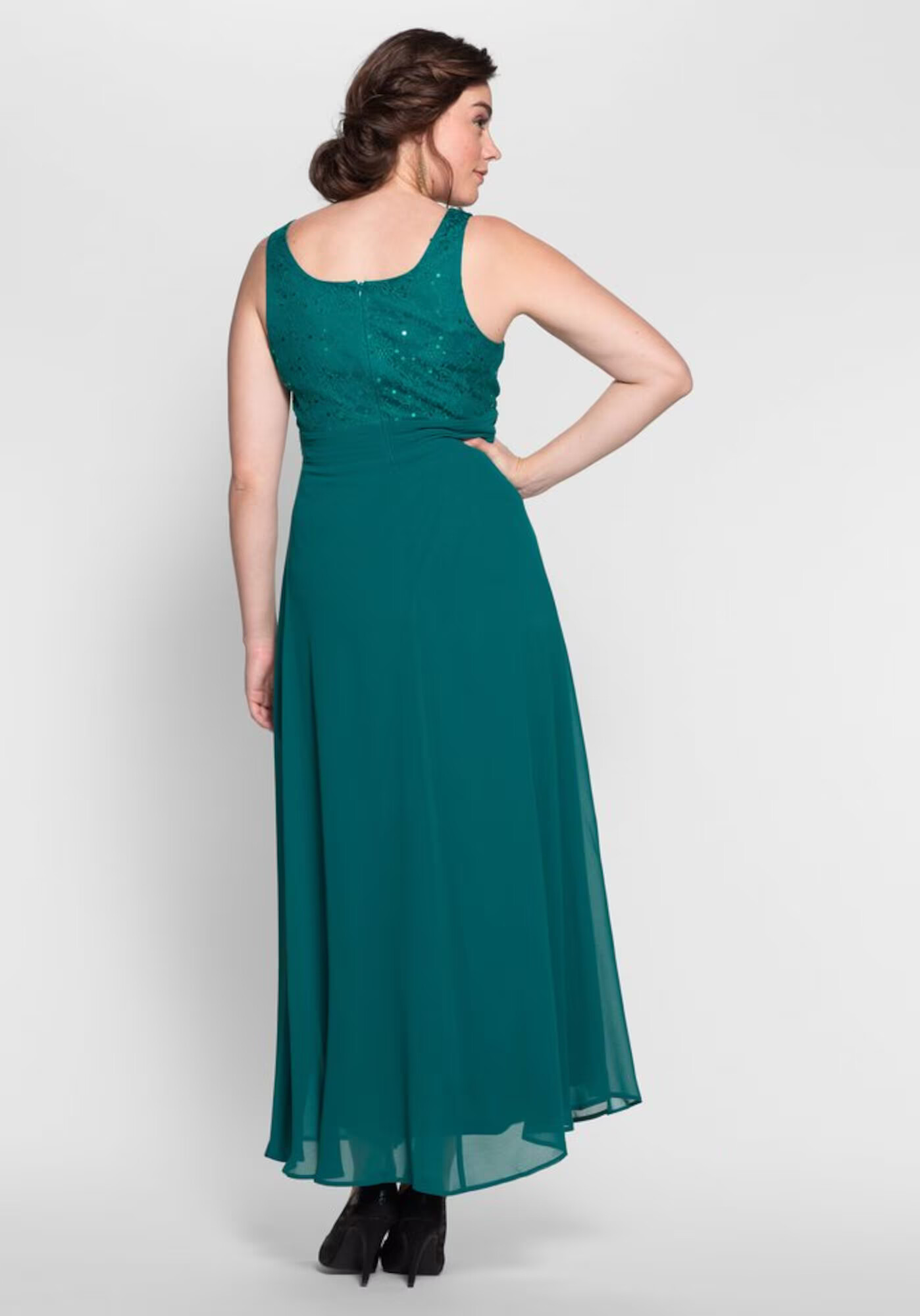 SHEEGO Rochie de seară verde smarald - Pled.ro