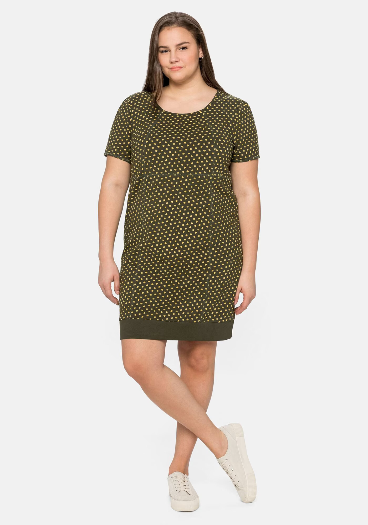 SHEEGO Rochie galben citron / verde închis - Pled.ro