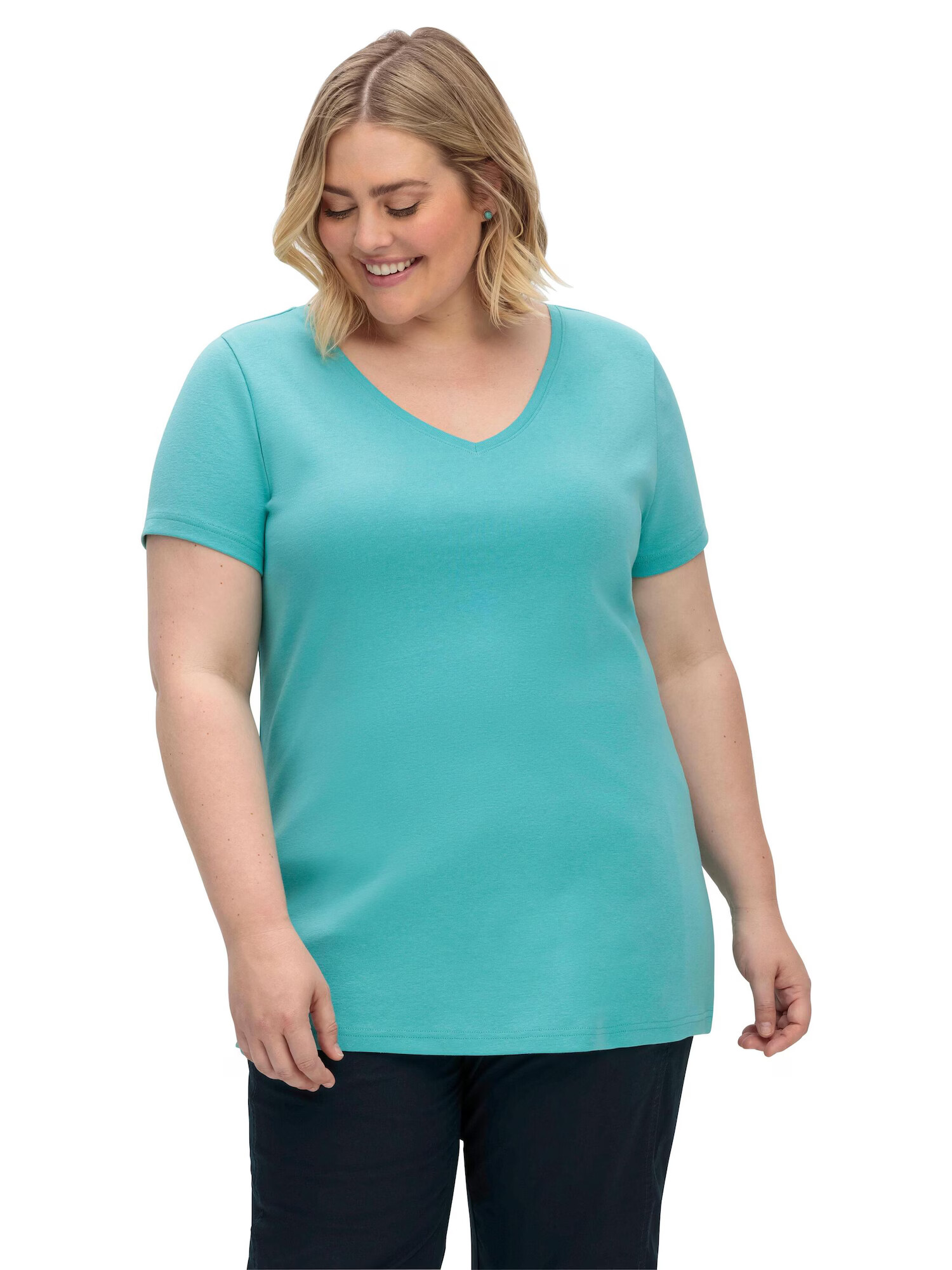 SHEEGO Tricou albastru aqua - Pled.ro