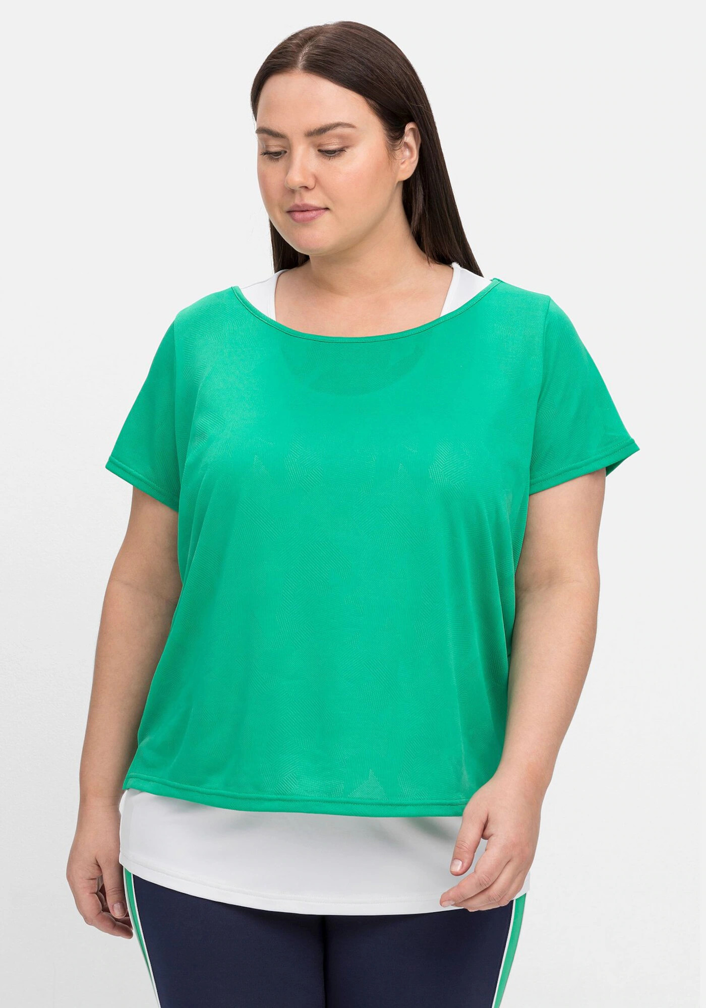 SHEEGO Tricou funcțional verde / alb - Pled.ro