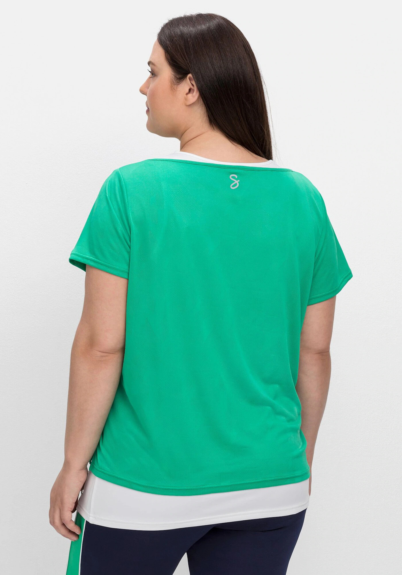 SHEEGO Tricou funcțional verde / alb - Pled.ro