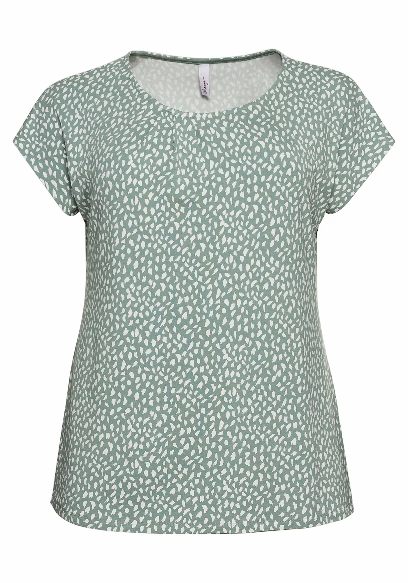 SHEEGO Tricou verde / alb - Pled.ro