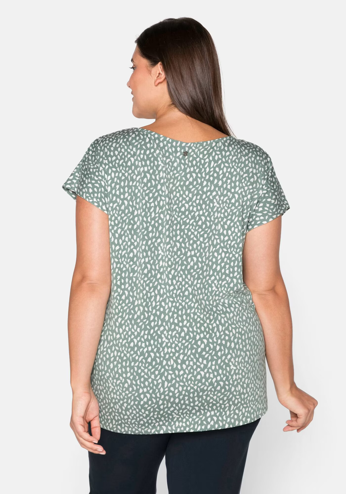 SHEEGO Tricou verde / alb - Pled.ro