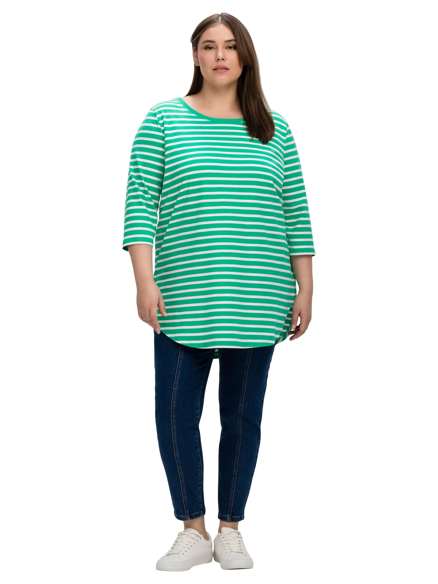 SHEEGO Tricou verde / alb - Pled.ro