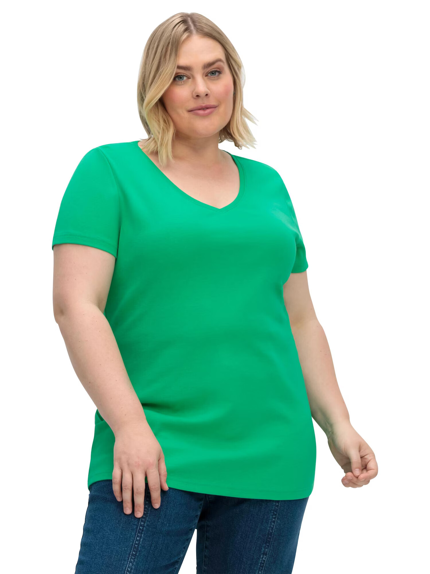 SHEEGO Tricou verde iarbă - Pled.ro