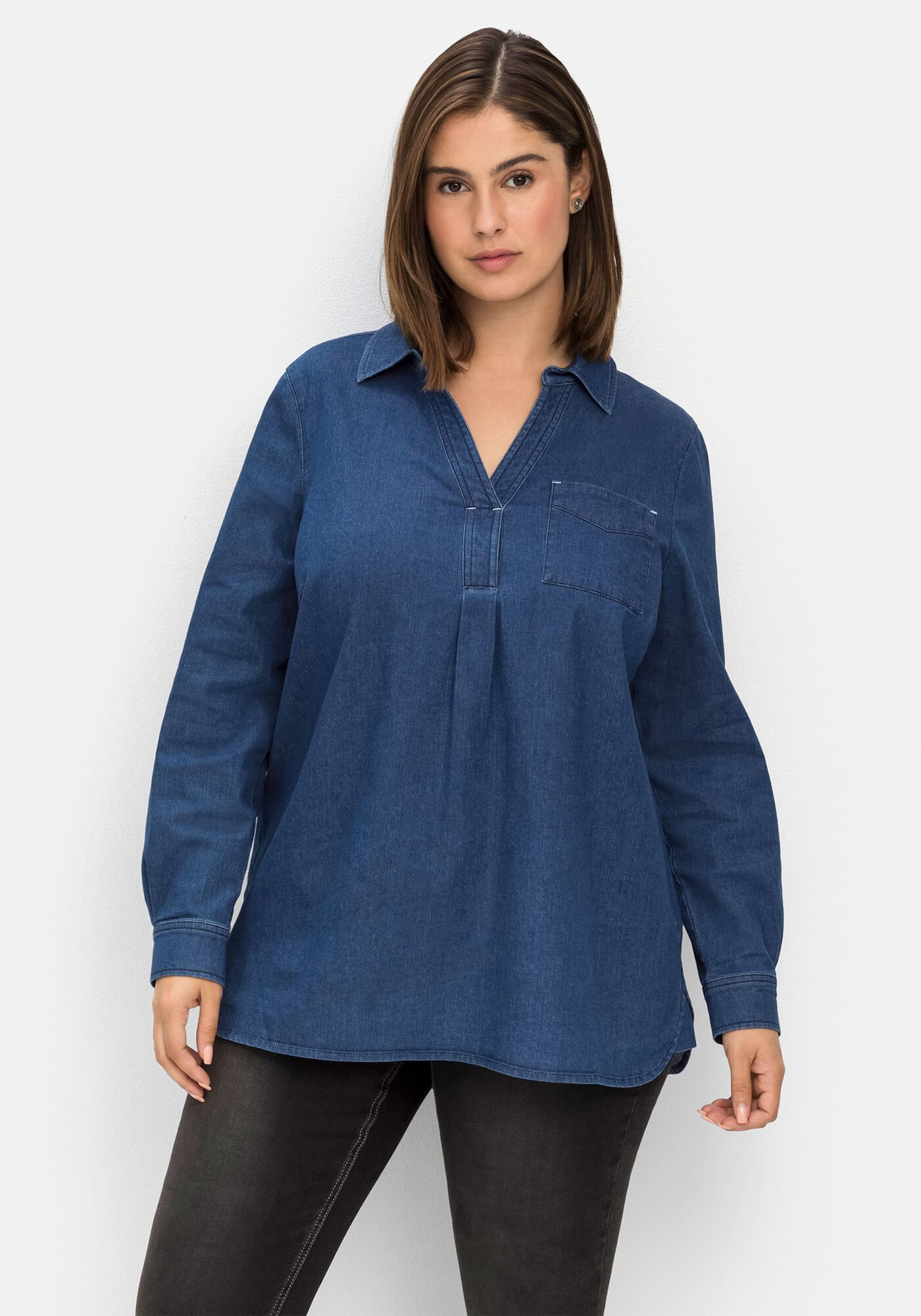 SHEEGO Tunica albastru denim - Pled.ro