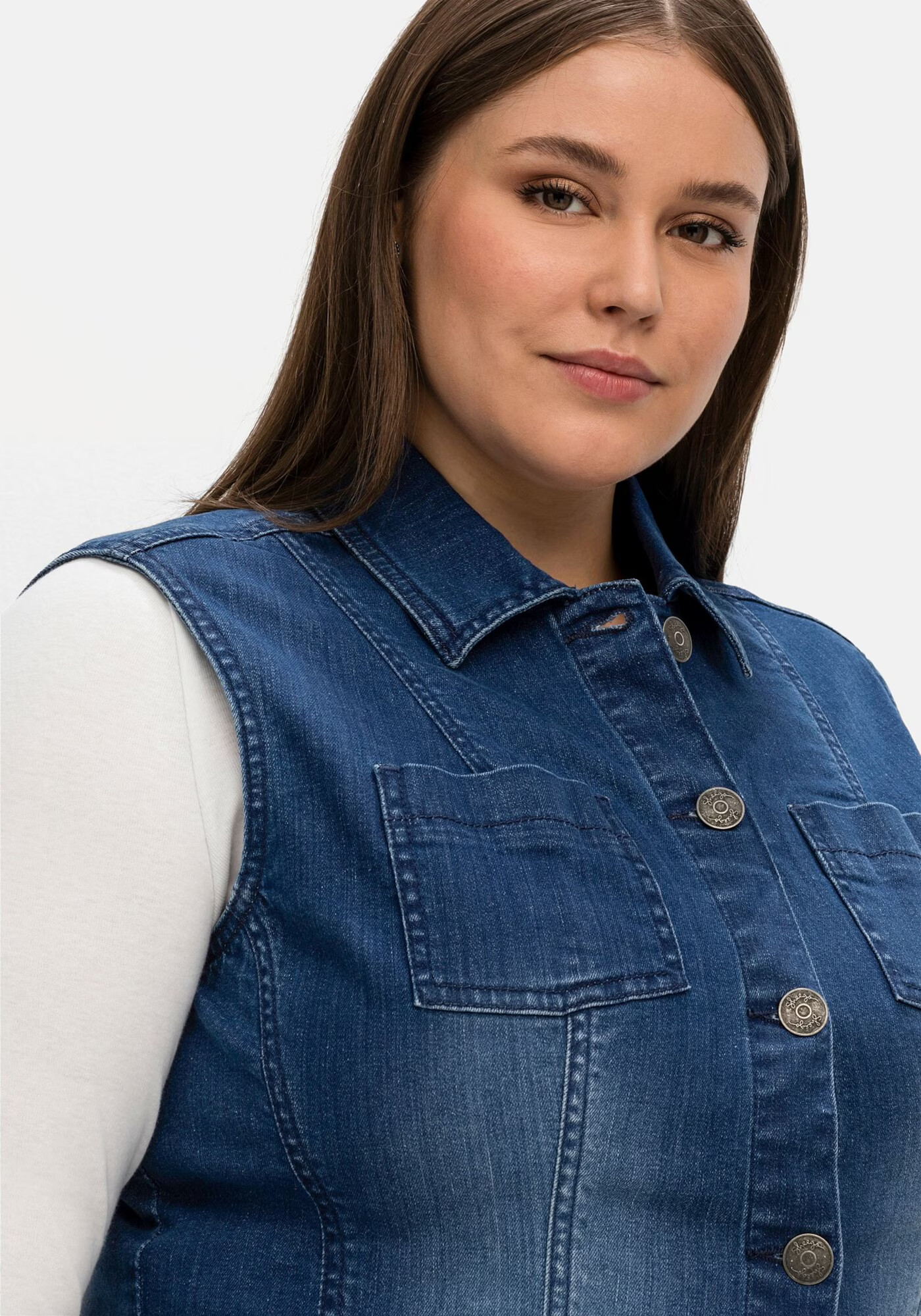 SHEEGO Vestă albastru denim - Pled.ro