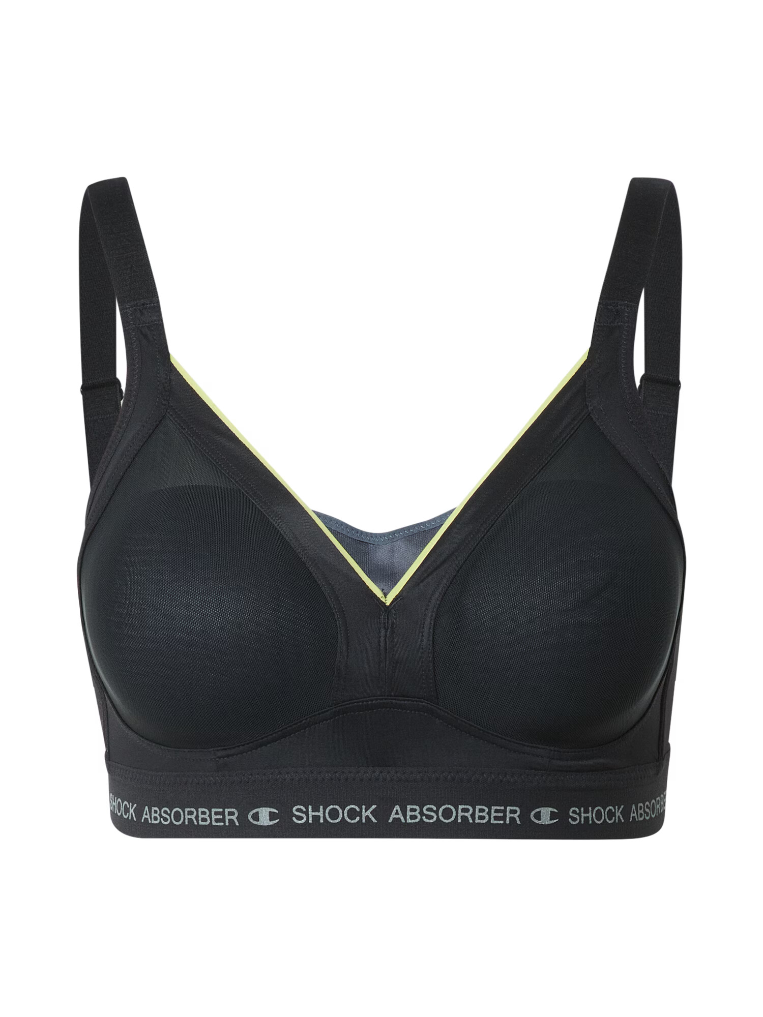 SHOCK ABSORBER Sutien sport gri / verde limetă / negru - Pled.ro