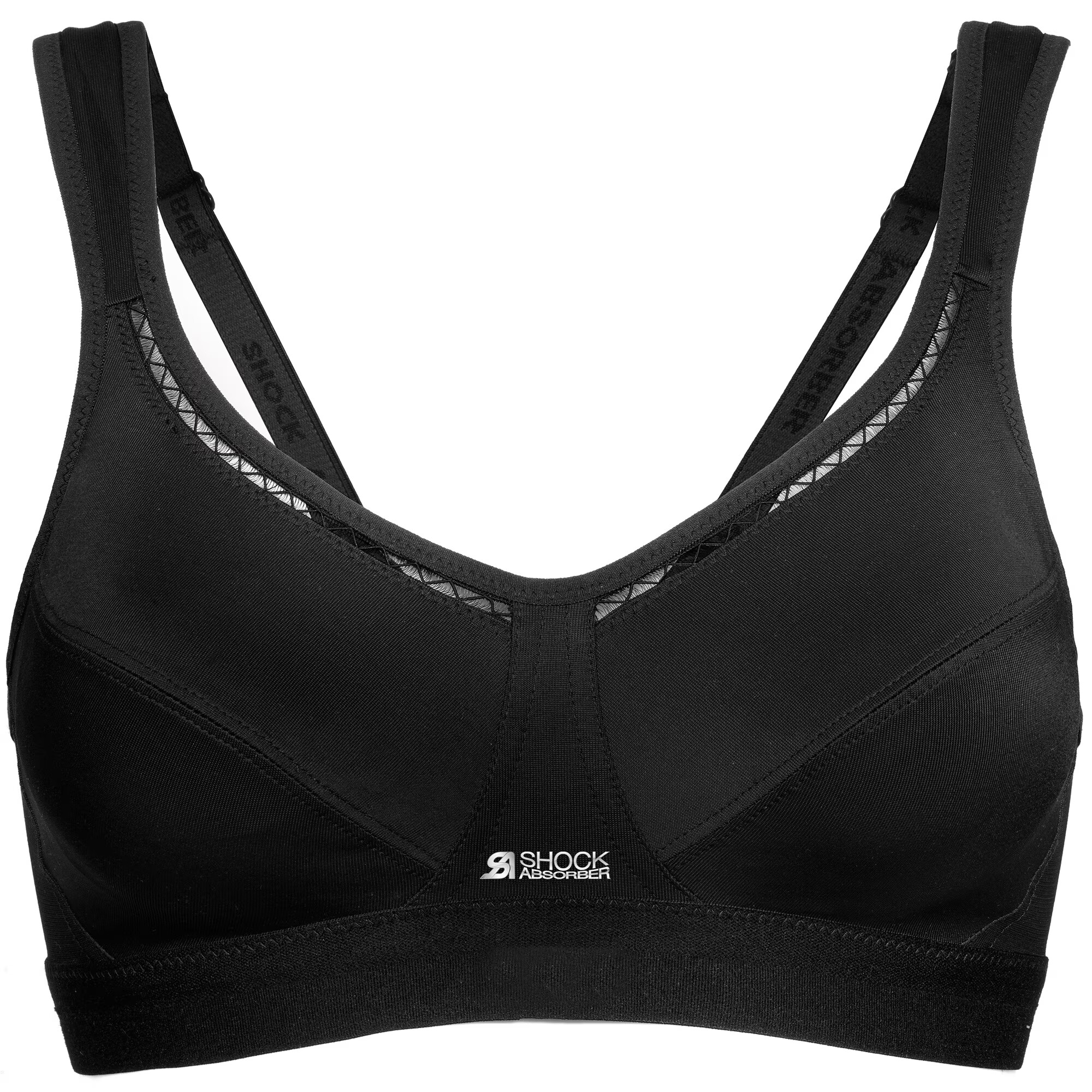 SHOCK ABSORBER Sutien sport negru / alb - Pled.ro