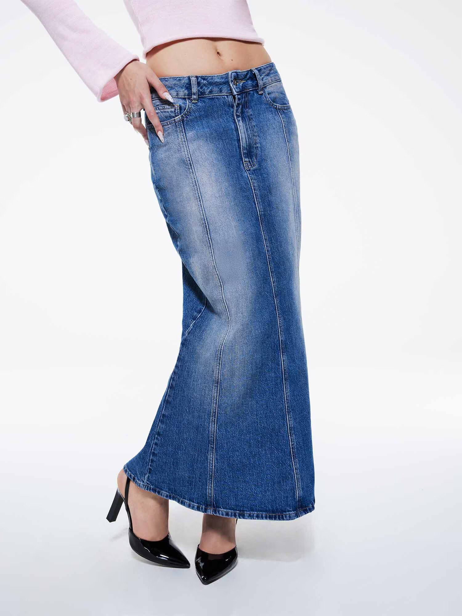 SHYX Fustă 'Philine' albastru denim - Pled.ro