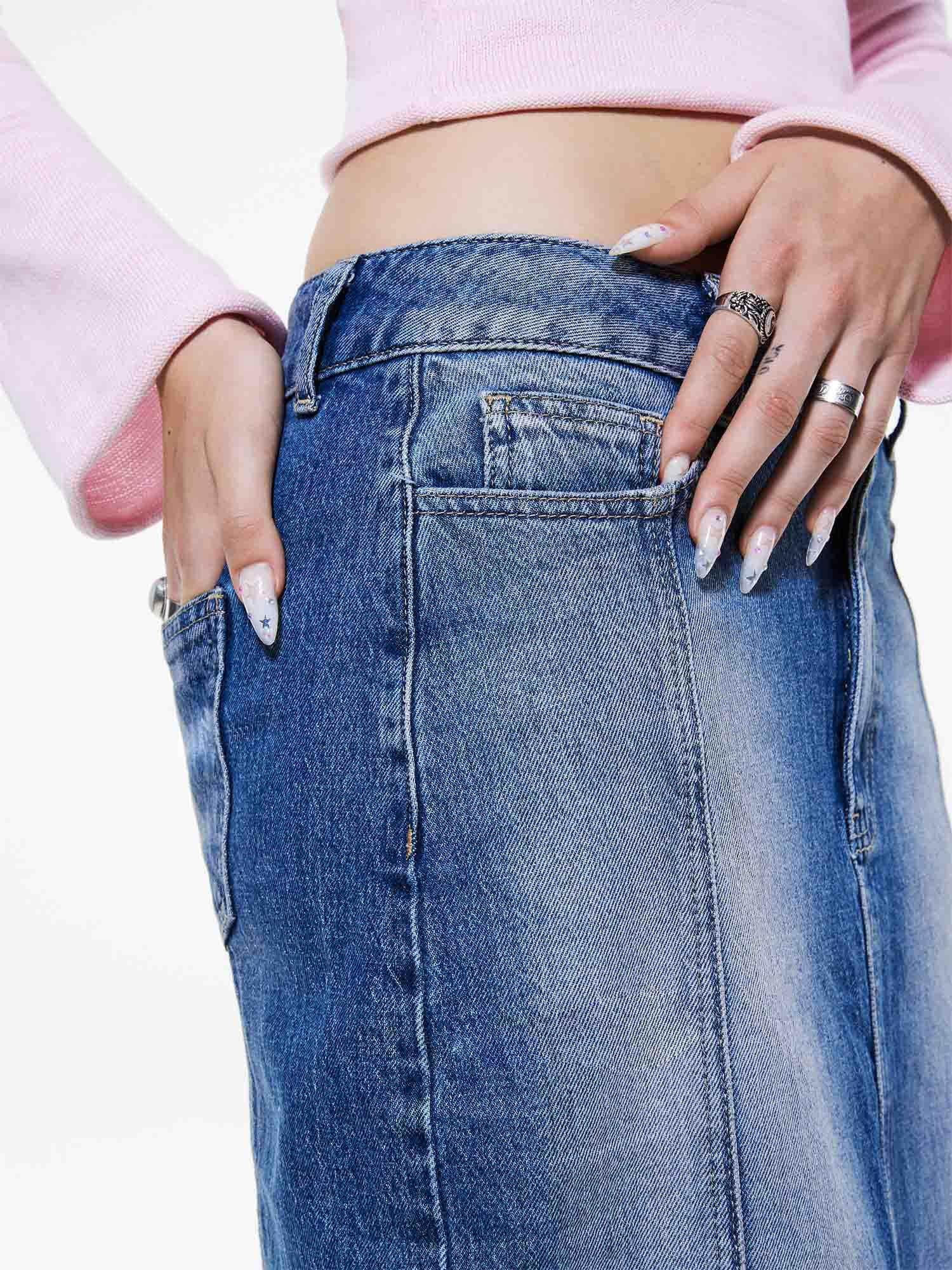 SHYX Fustă 'Philine' albastru denim - Pled.ro